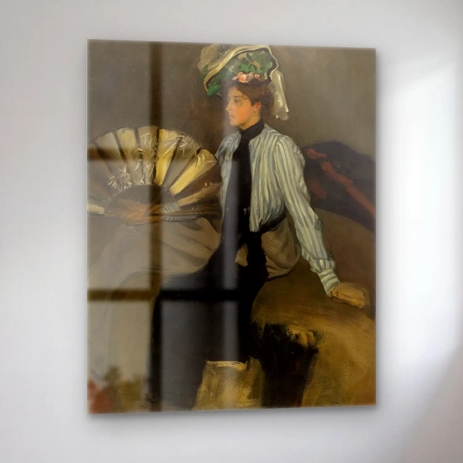 Alfred Henry Maurer – Young Woman With Fan cam tablo — sol açıdan görünüm