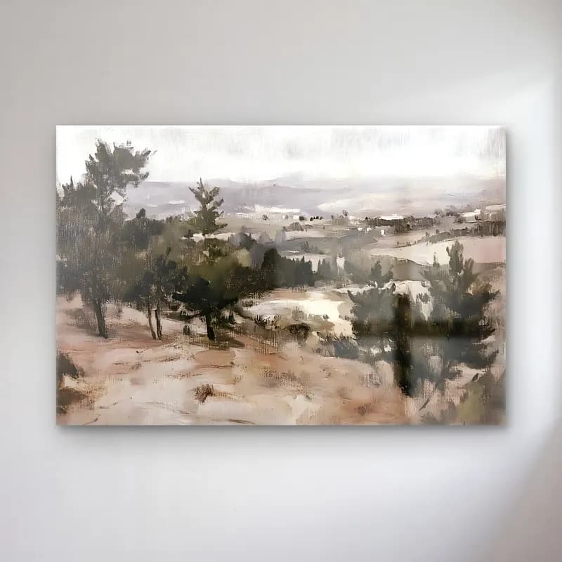 Yağlı Boya Karlı Kış Manzarası No. 73 cam tablo — Yağlı Boya Karlı Kış Manzarası No. 73 — yağlı boya karlı kış manzarası