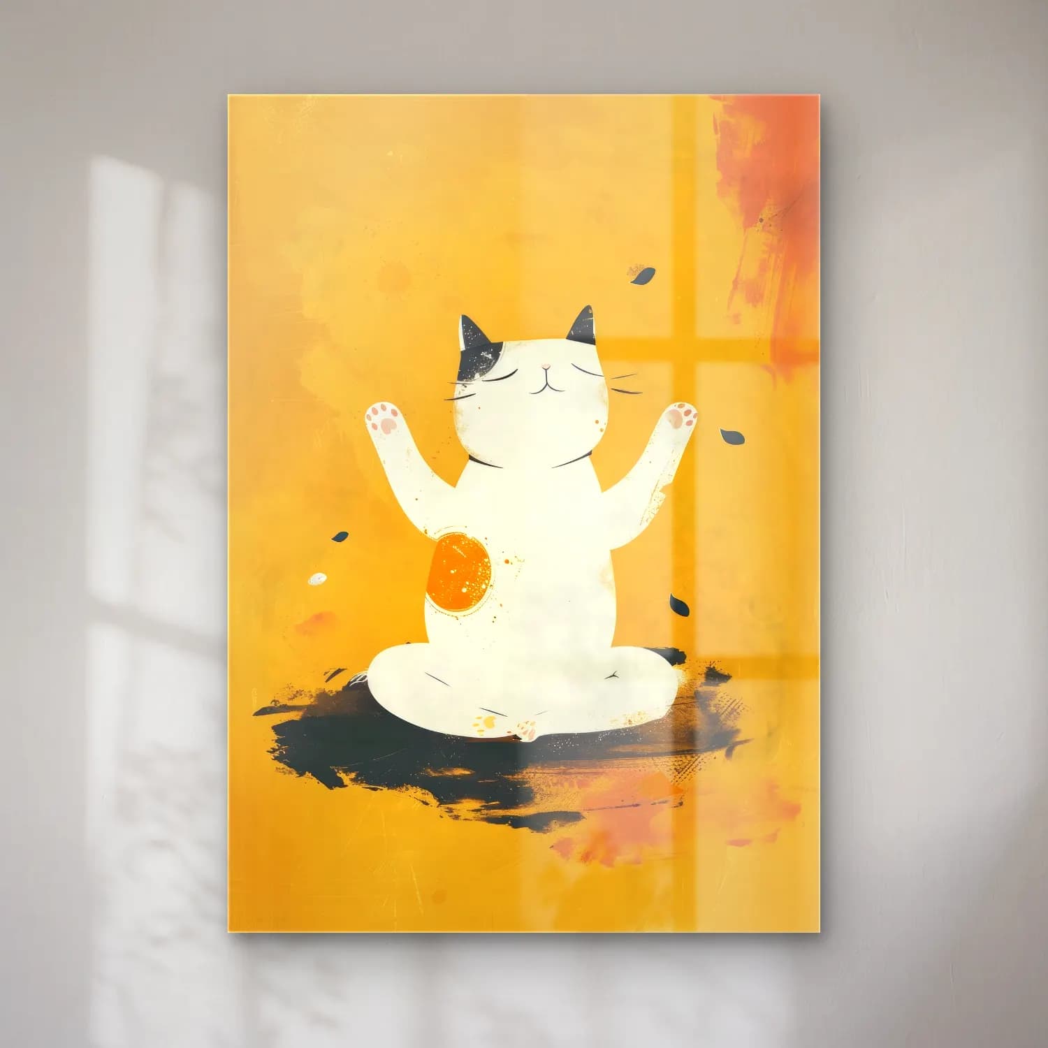 Sevimli İllüstrasyon Kedi No. 32 cam tablo — Sevimli İllüstrasyon Kedi No. 32 — sevimli i̇llüstrasyon kedi