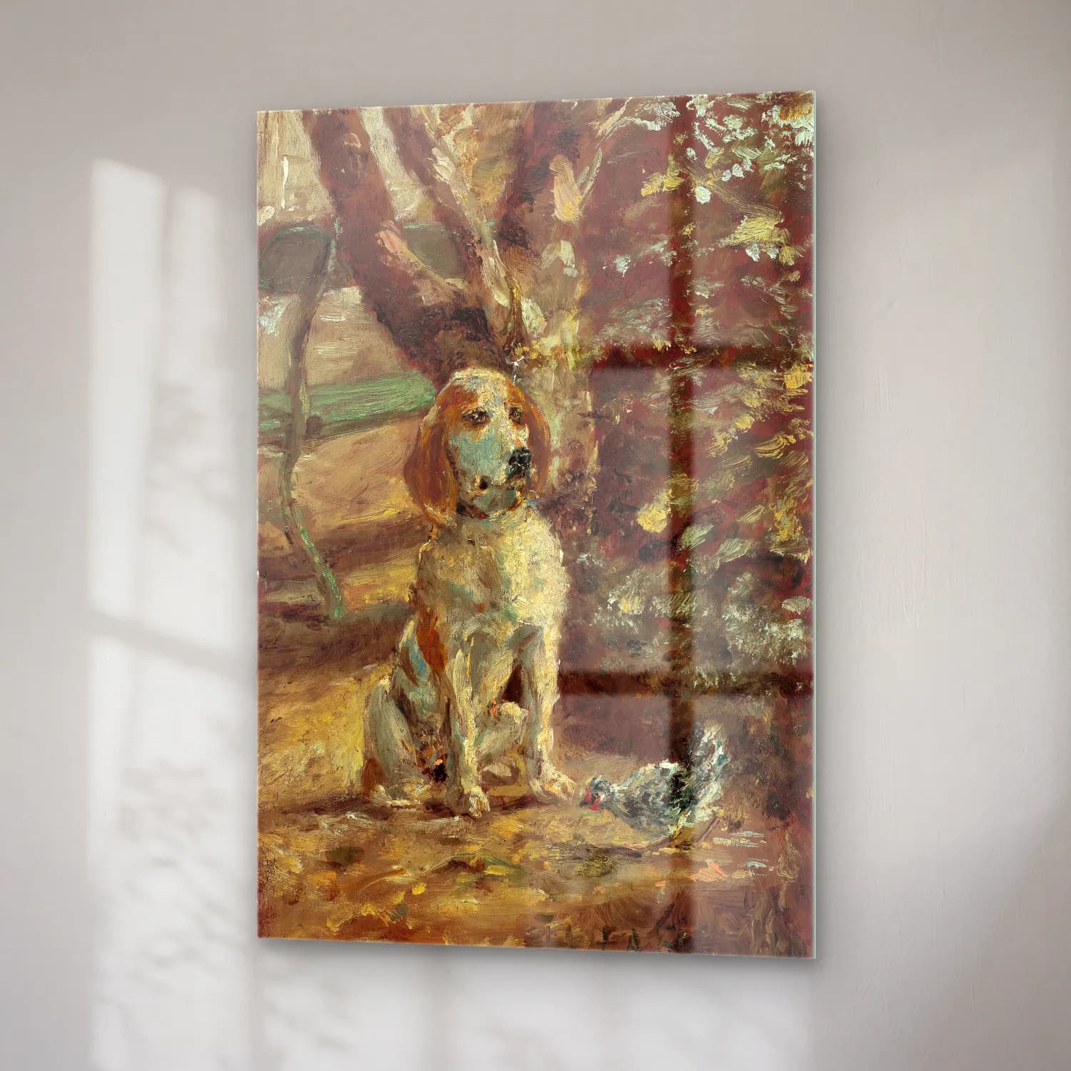 Henri de Toulouse-Lautrec – Köpek cam tablo — sağ açıdan görünüm