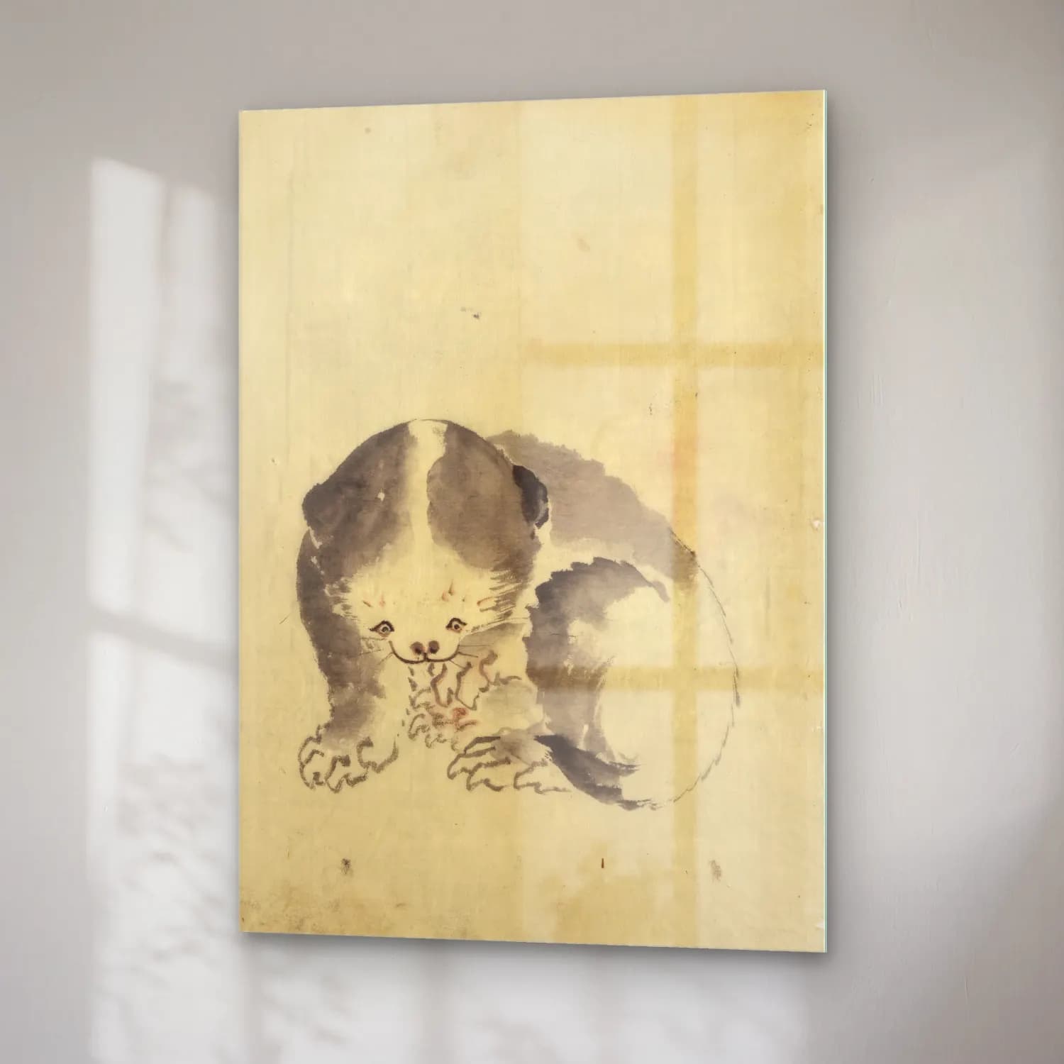 Katsushika Hokusai – Köpek cam tablo — sağ açıdan görünüm