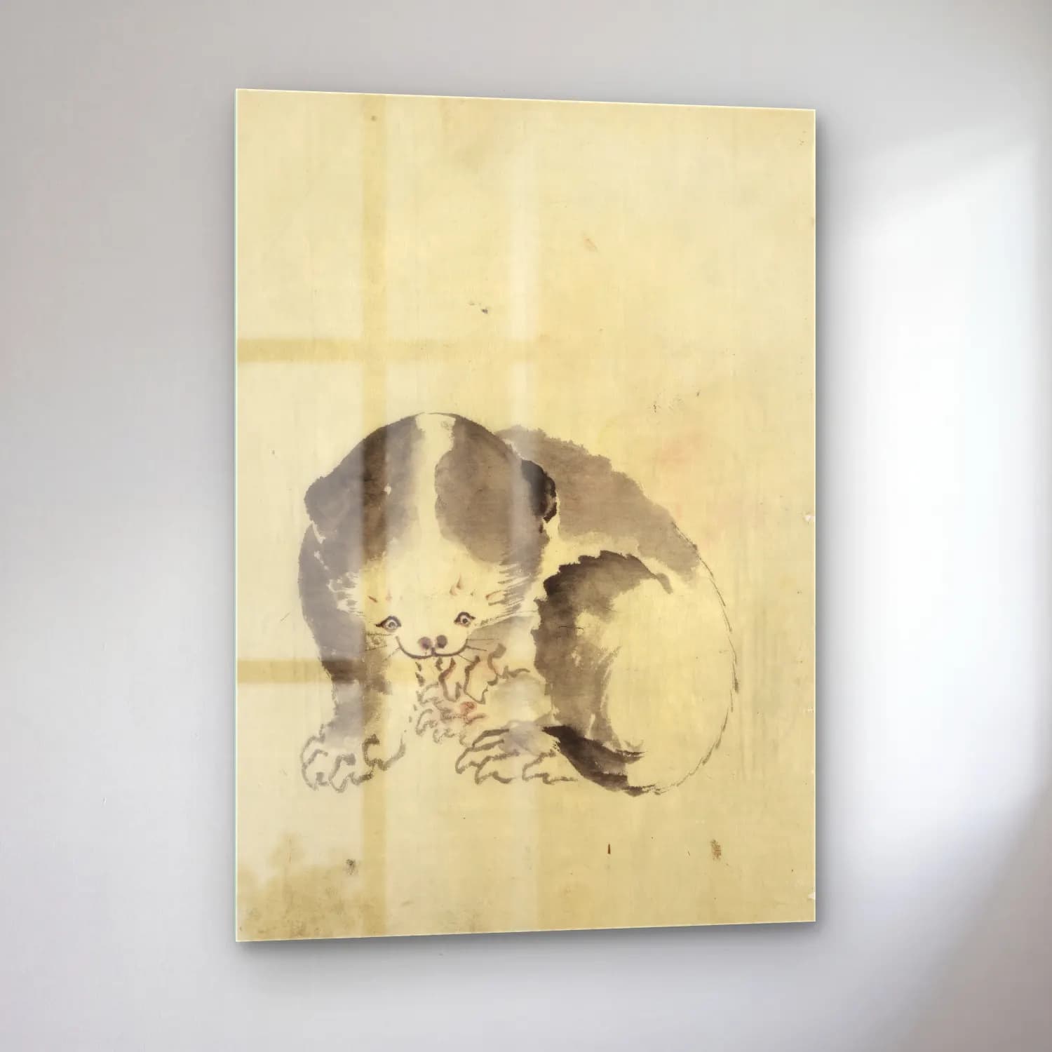 Katsushika Hokusai – Köpek cam tablo — sol açıdan görünüm