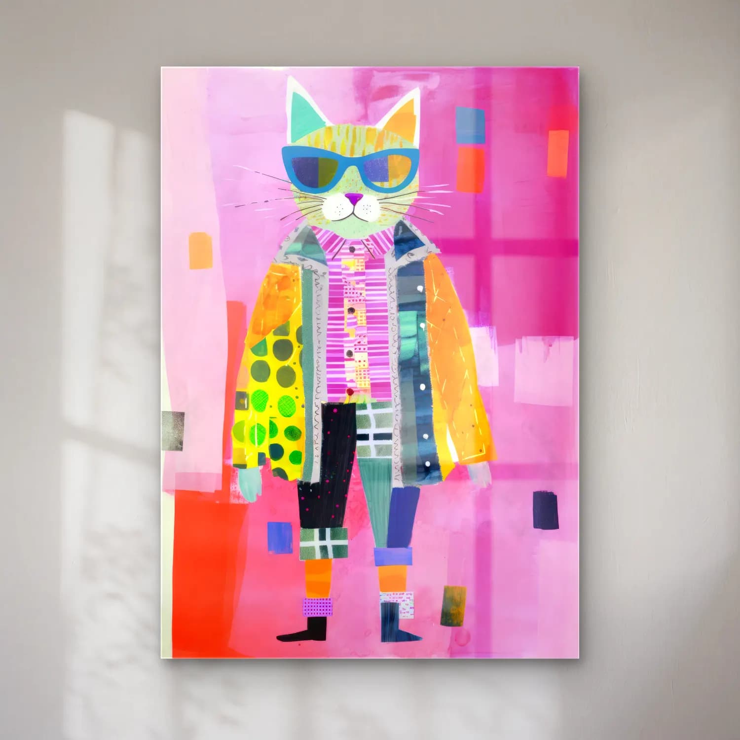 Maksimalist Kedi No. 6 cam tablo — Maksimalist Kedi No. 6 — maksimalist kedi