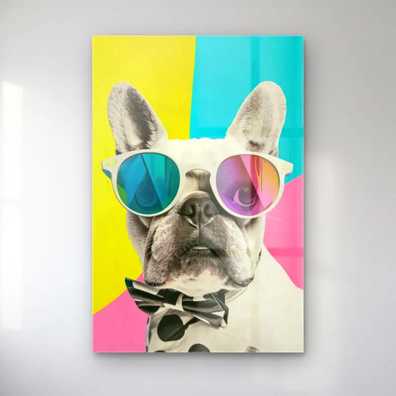 Pop Art Köpek No. 9 cam tablo — Pop Art Köpek No. 9 — pop art köpek