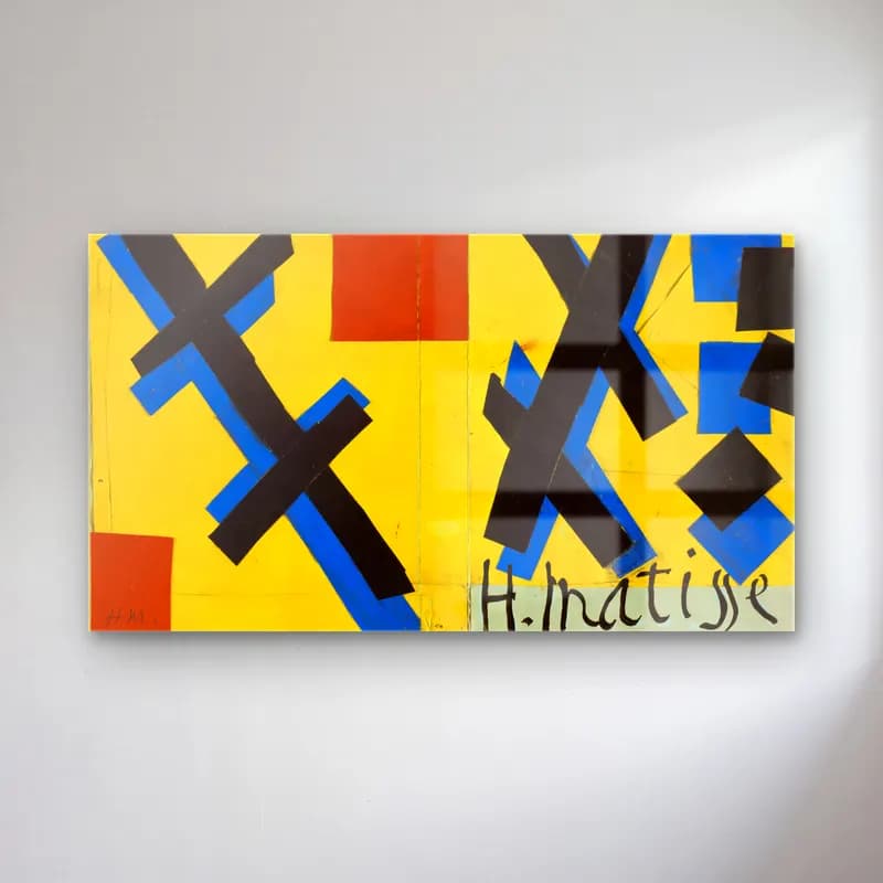 Henri Matisse – Design for cover of Matisse His Art and His Public cam tablo — Henri Matisse – Design for cover of Matisse His Art and His Public — modern soyut soyut formlar
