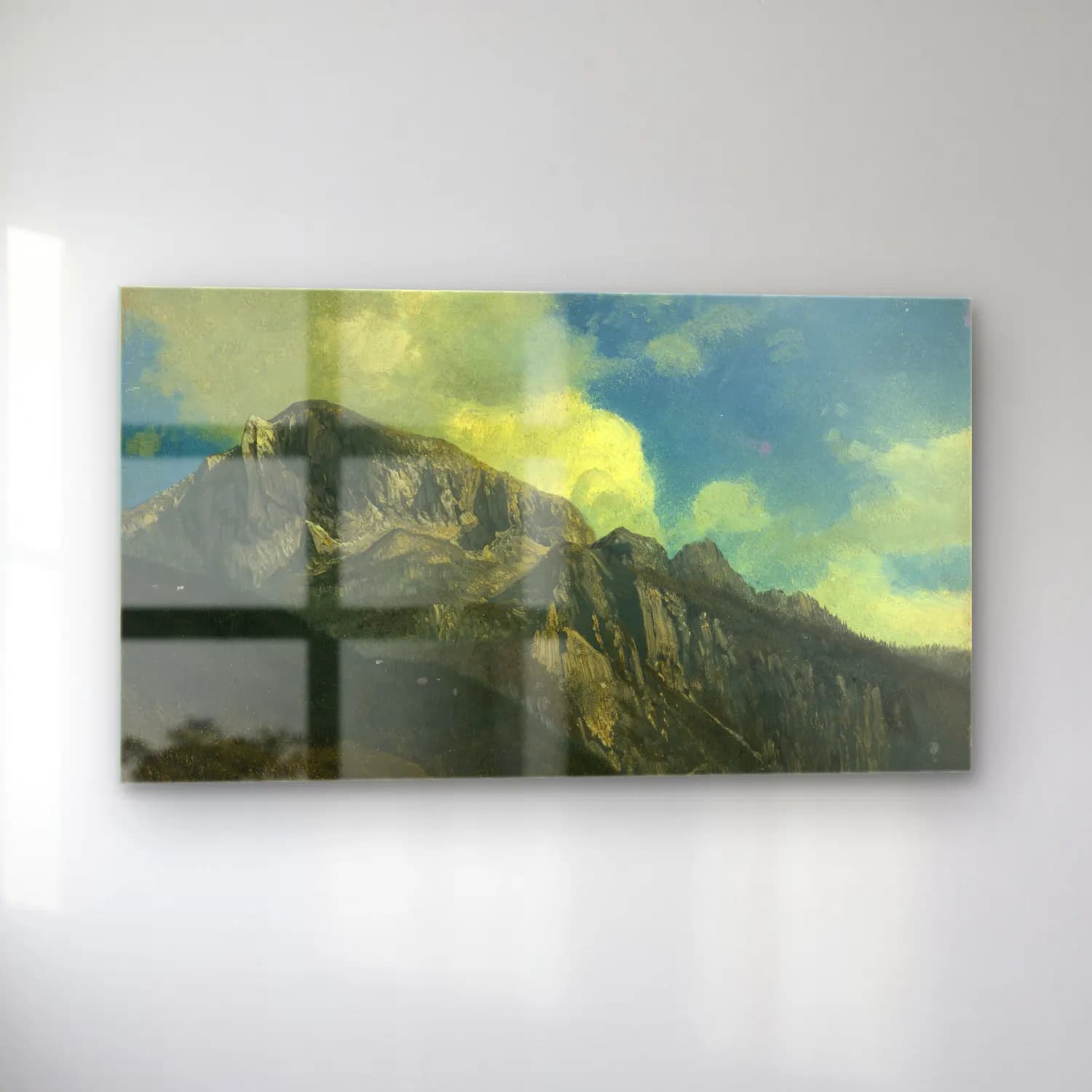 Albert Bierstadt – Mountains cam tablo — sol açıdan görünüm