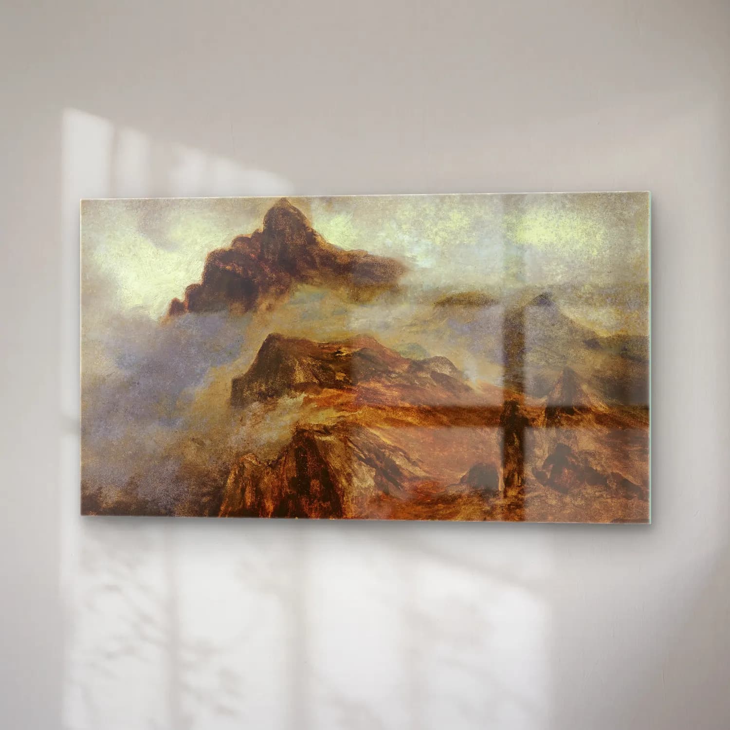 Albert Bierstadt – Study of Rocky Mountains cam tablo — sağ açıdan görünüm