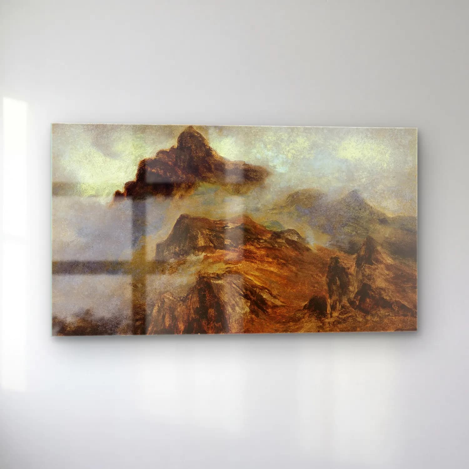 Albert Bierstadt – Study of Rocky Mountains cam tablo — sol açıdan görünüm