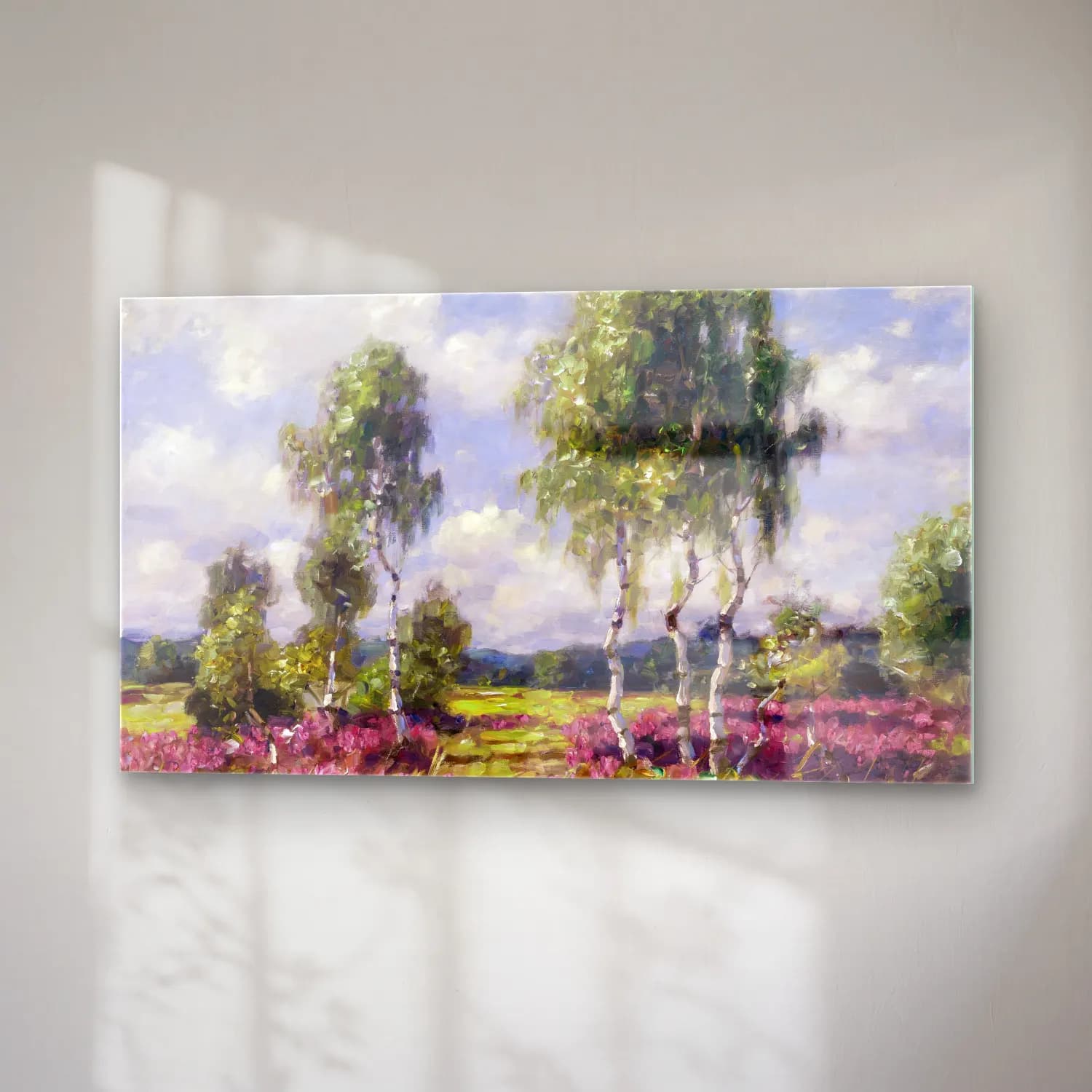 Alexander Koester – Birken in Heidelandschaft (Viktring in Kärnten) cam tablo — sağ açıdan görünüm