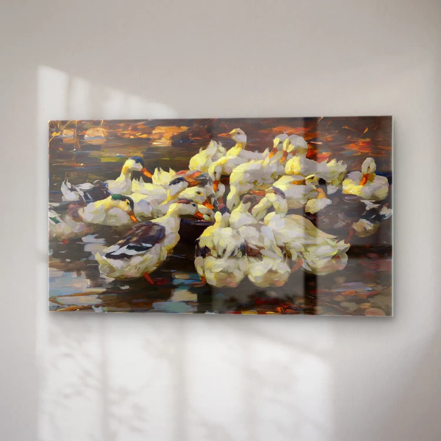 Alexander Koester – Enten am Freßnapf (Entenfütterung) cam tablo — sağ açıdan görünüm