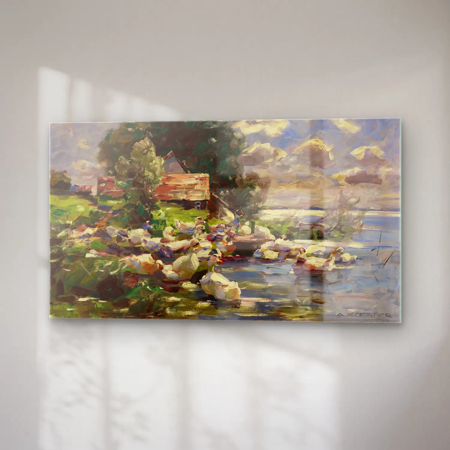 Alexander Koester – Enten am See cam tablo — sağ açıdan görünüm