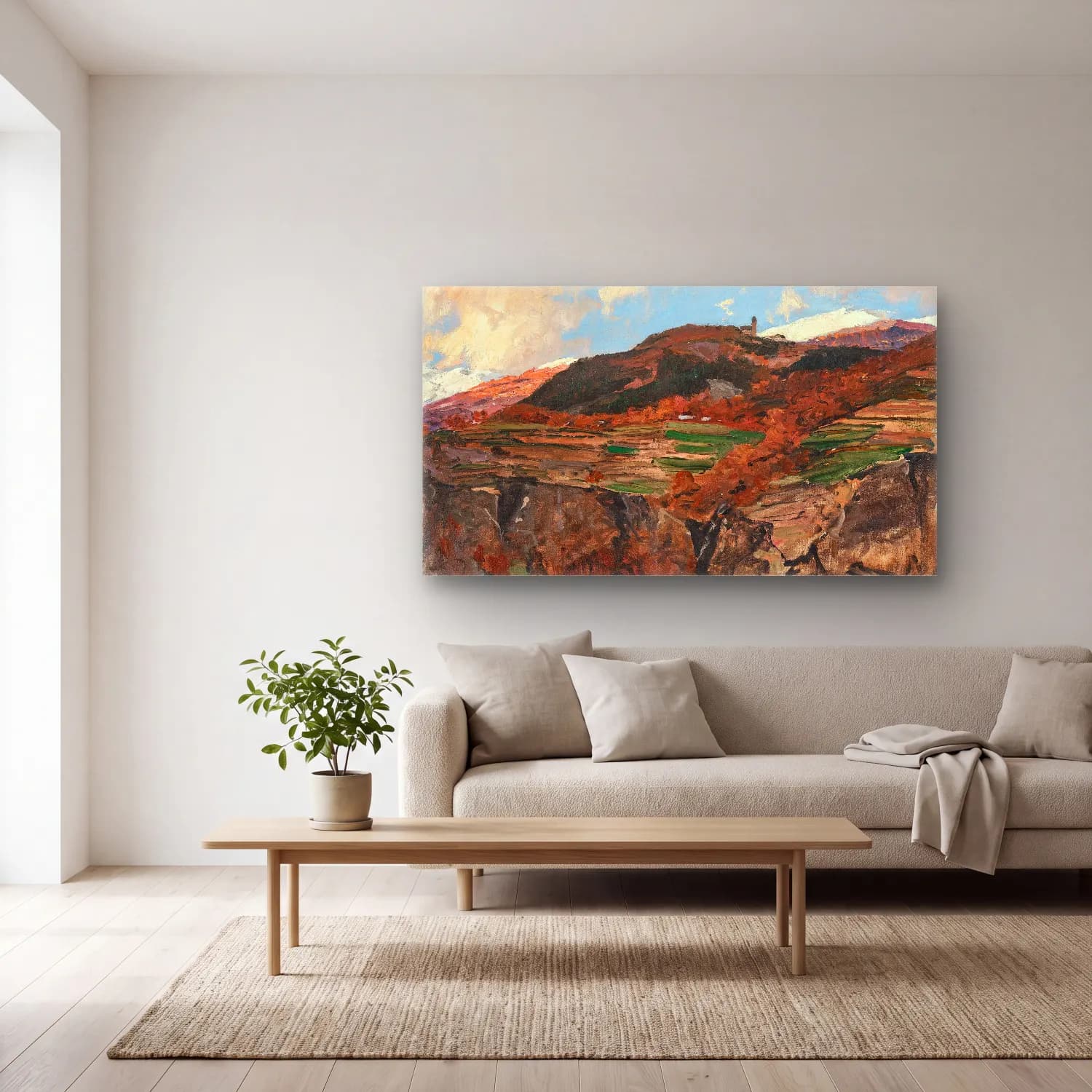Alexander Koester – Foehn winds in the Eisack Valley cam tablo — açık renk salonda