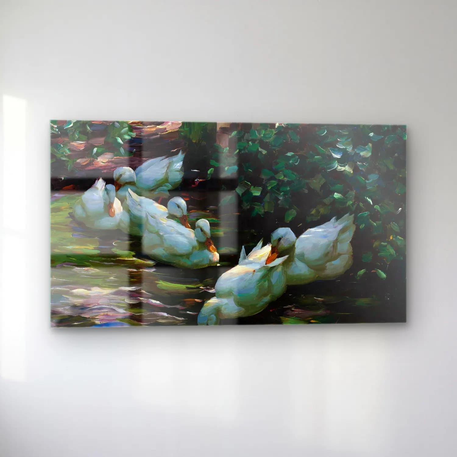 Alexander Koester – Sechs Enten im Wasser cam tablo — sol açıdan görünüm