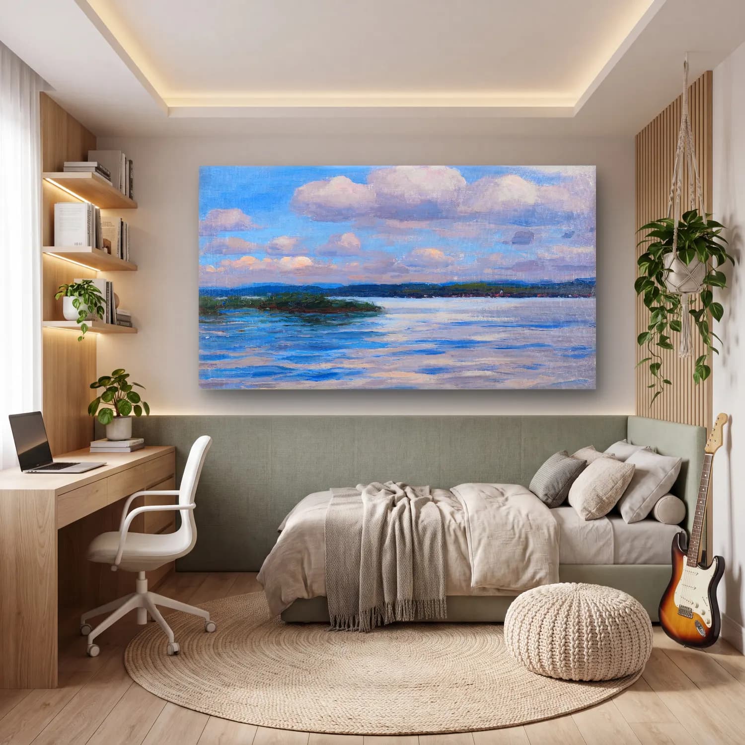 Alexander Koester – See mit Wetterwolken cam tablo — genç odasında