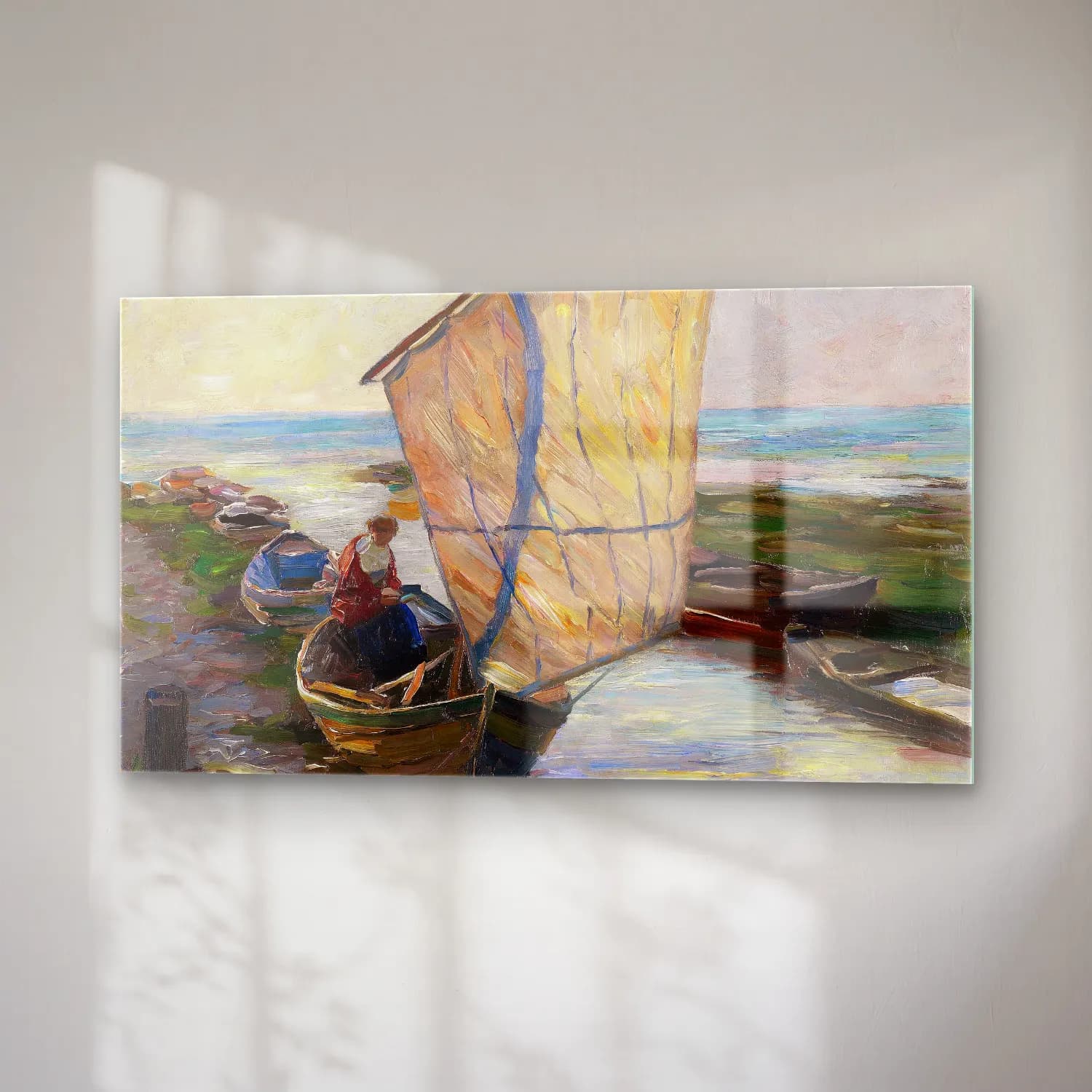 Alexander Koester – Segelboot, Holland cam tablo — sağ açıdan görünüm
