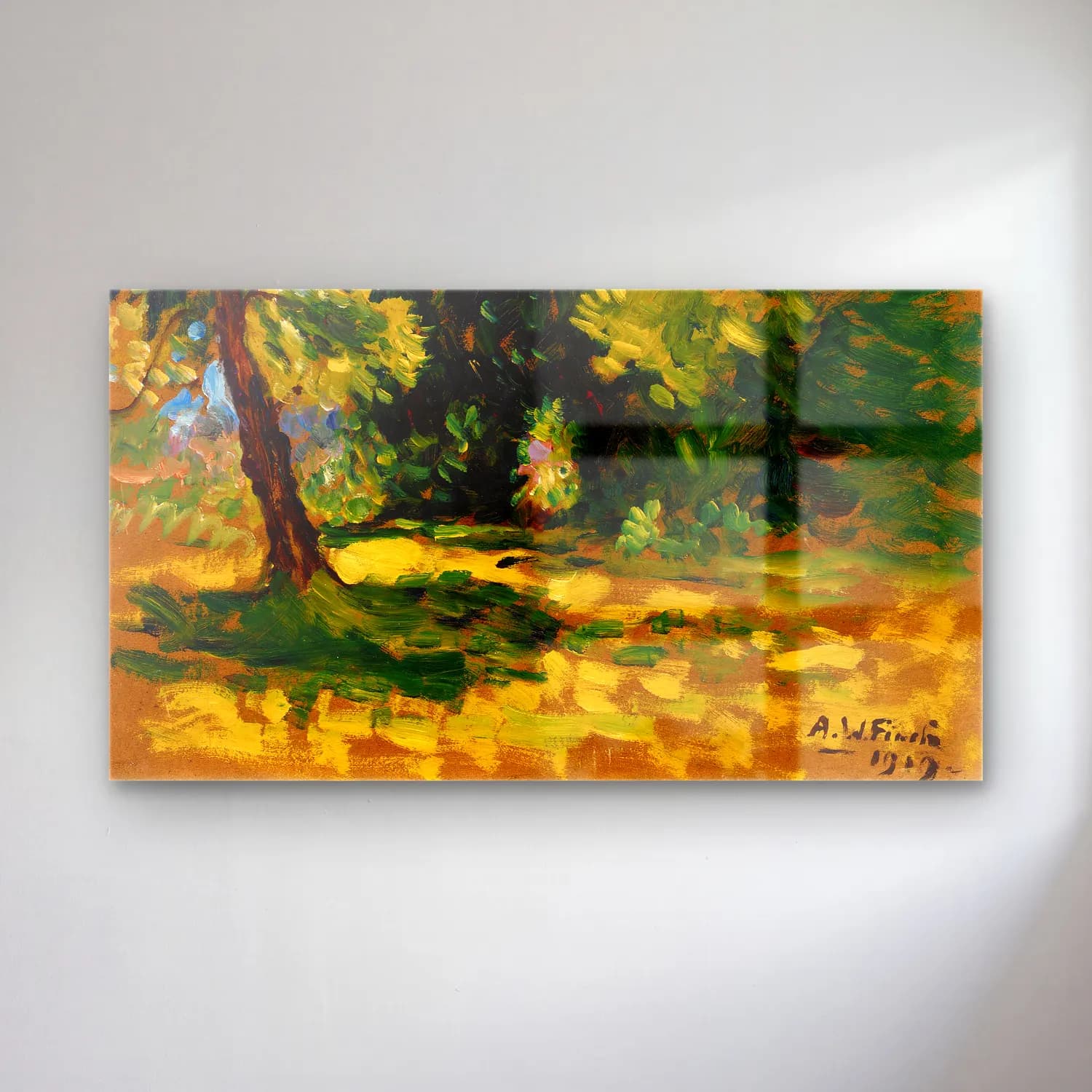 Alfred William Finch – Bushes cam tablo — Alfred William Finch – Bushes — empresyonist çiçek bahçesi