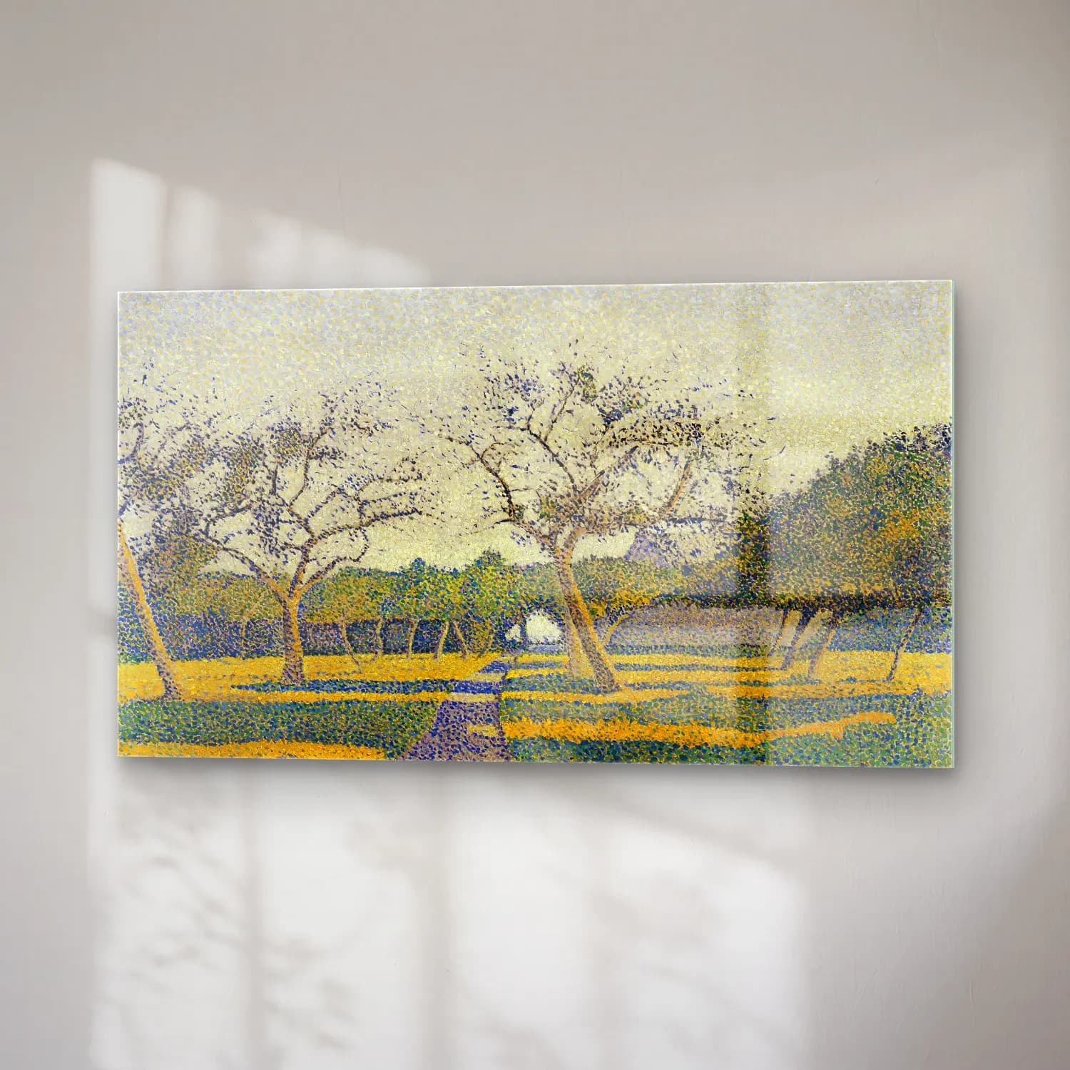 Alfred William Finch – Orchard at La Louvière cam tablo — sağ açıdan görünüm