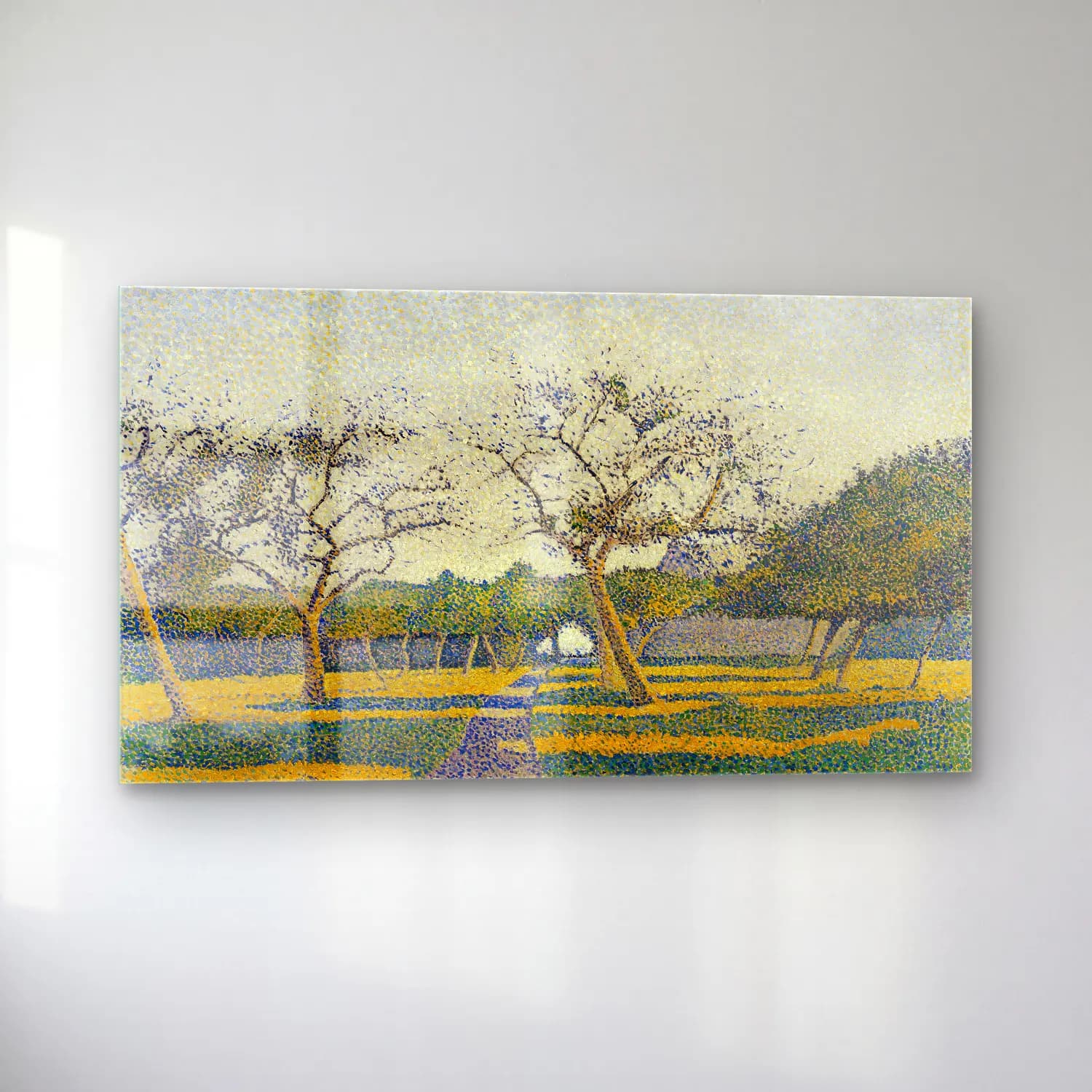 Alfred William Finch – Orchard at La Louvière cam tablo — sol açıdan görünüm