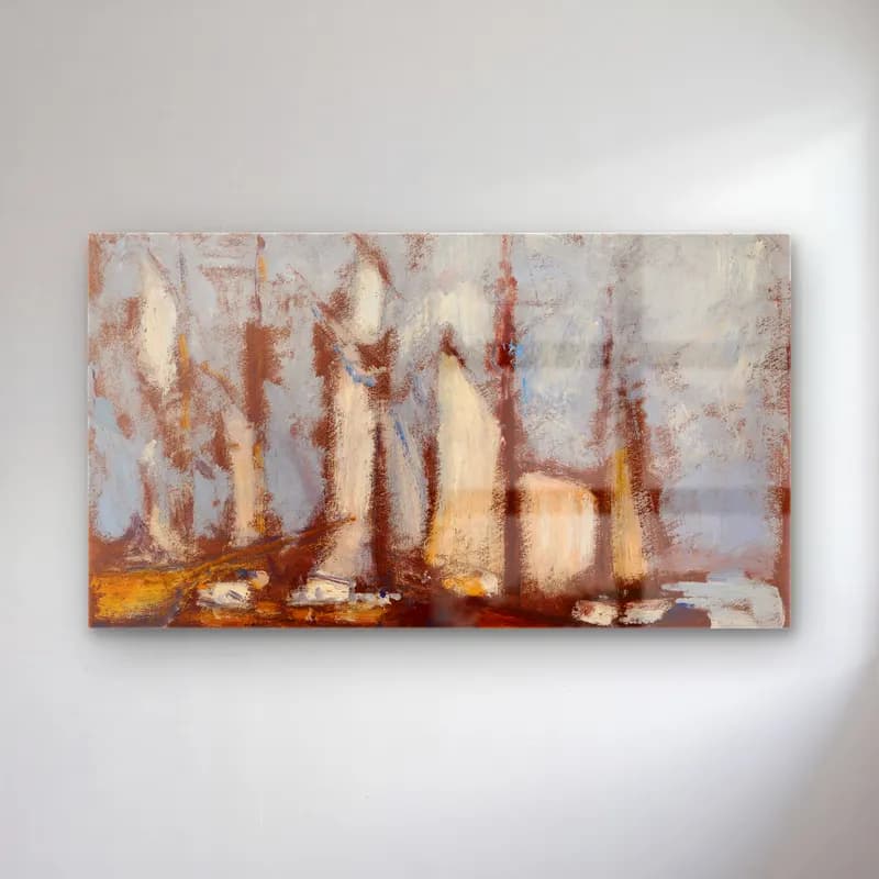 Alfred William Finch – Sailing Vessels cam tablo — Alfred William Finch – Sailing Vessels — modern soyut yelkenliler