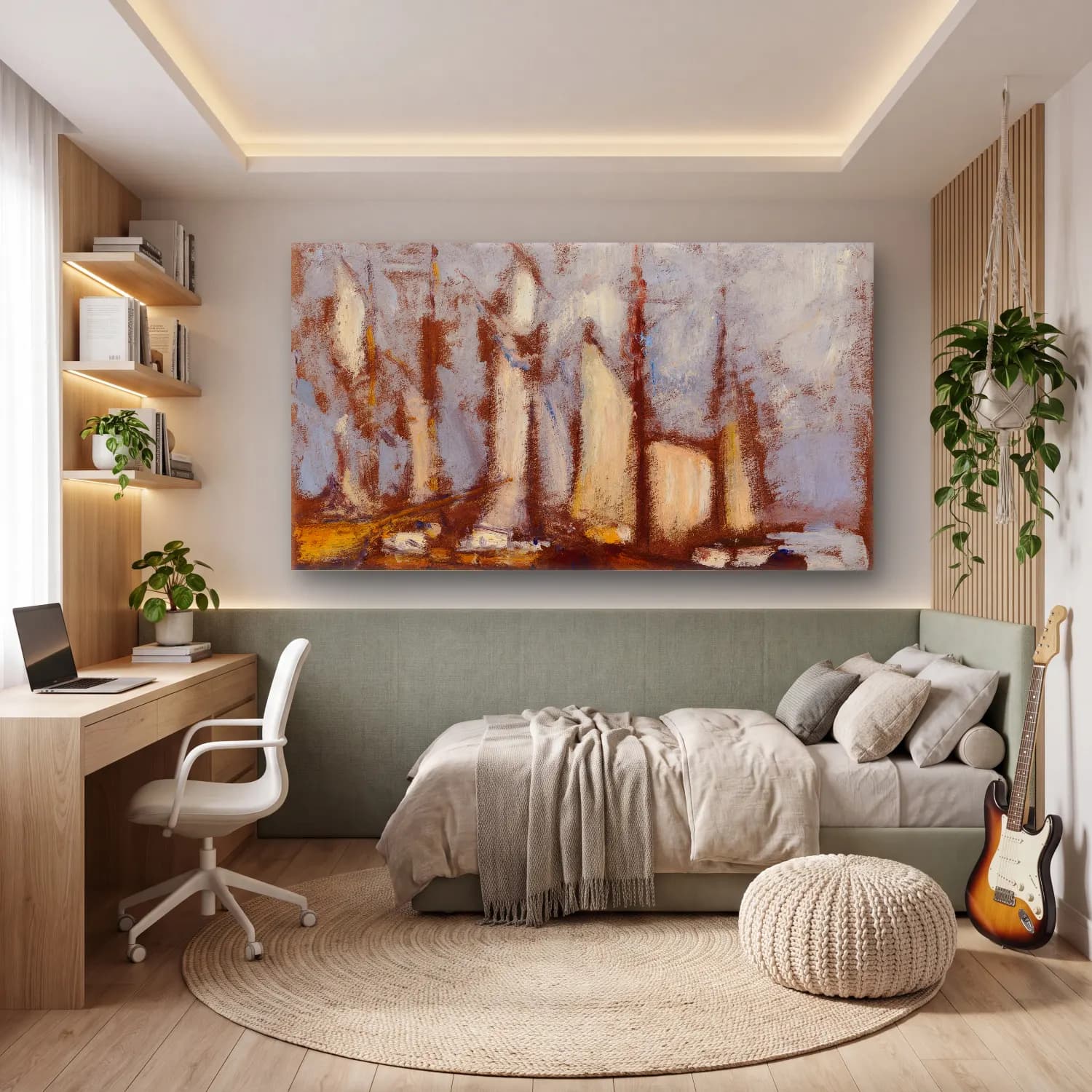 Alfred William Finch – Sailing Vessels cam tablo — genç odasında