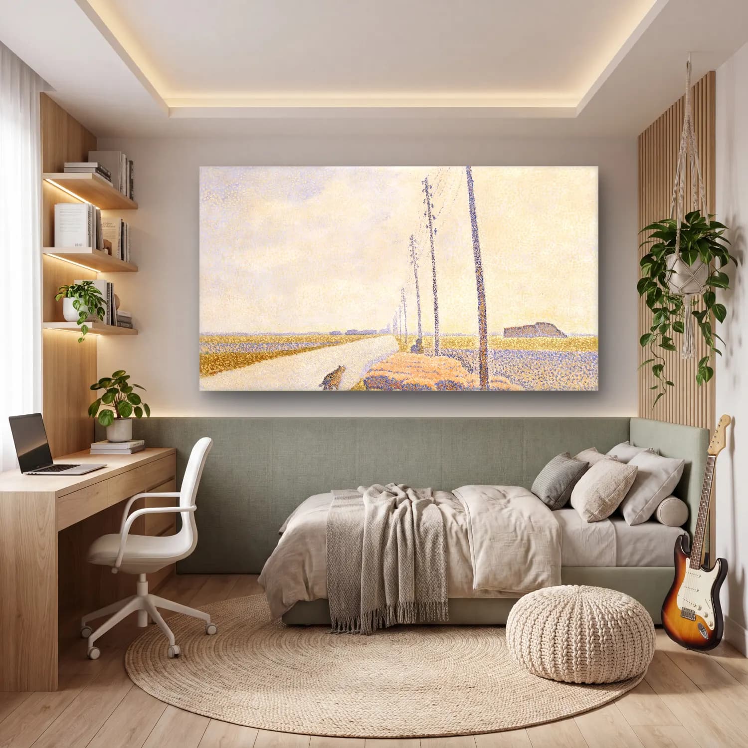Alfred William Finch – The Road to Nieuport cam tablo — genç odasında