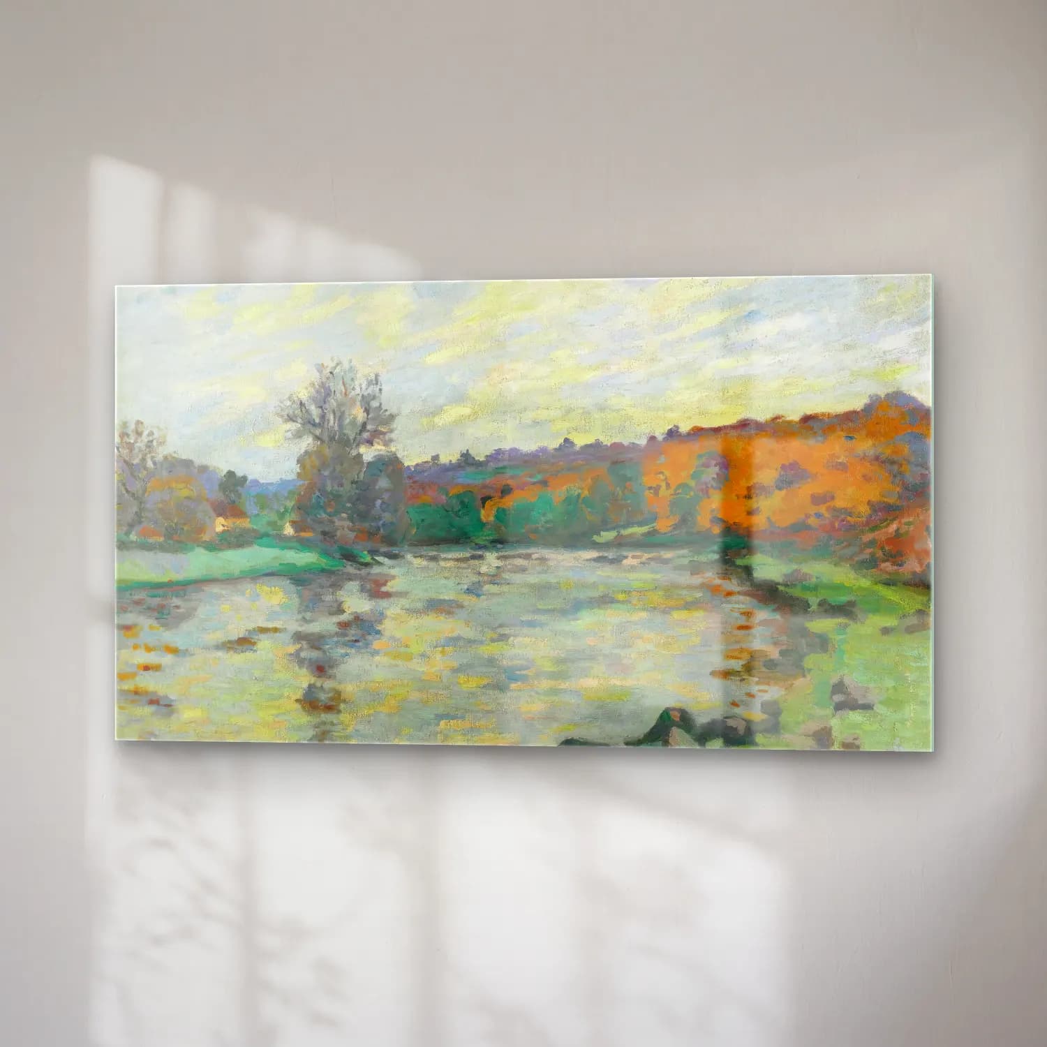 Armand Guillaumin – Barrage De Genetin, Crozant (circa 1898) cam tablo — sağ açıdan görünüm