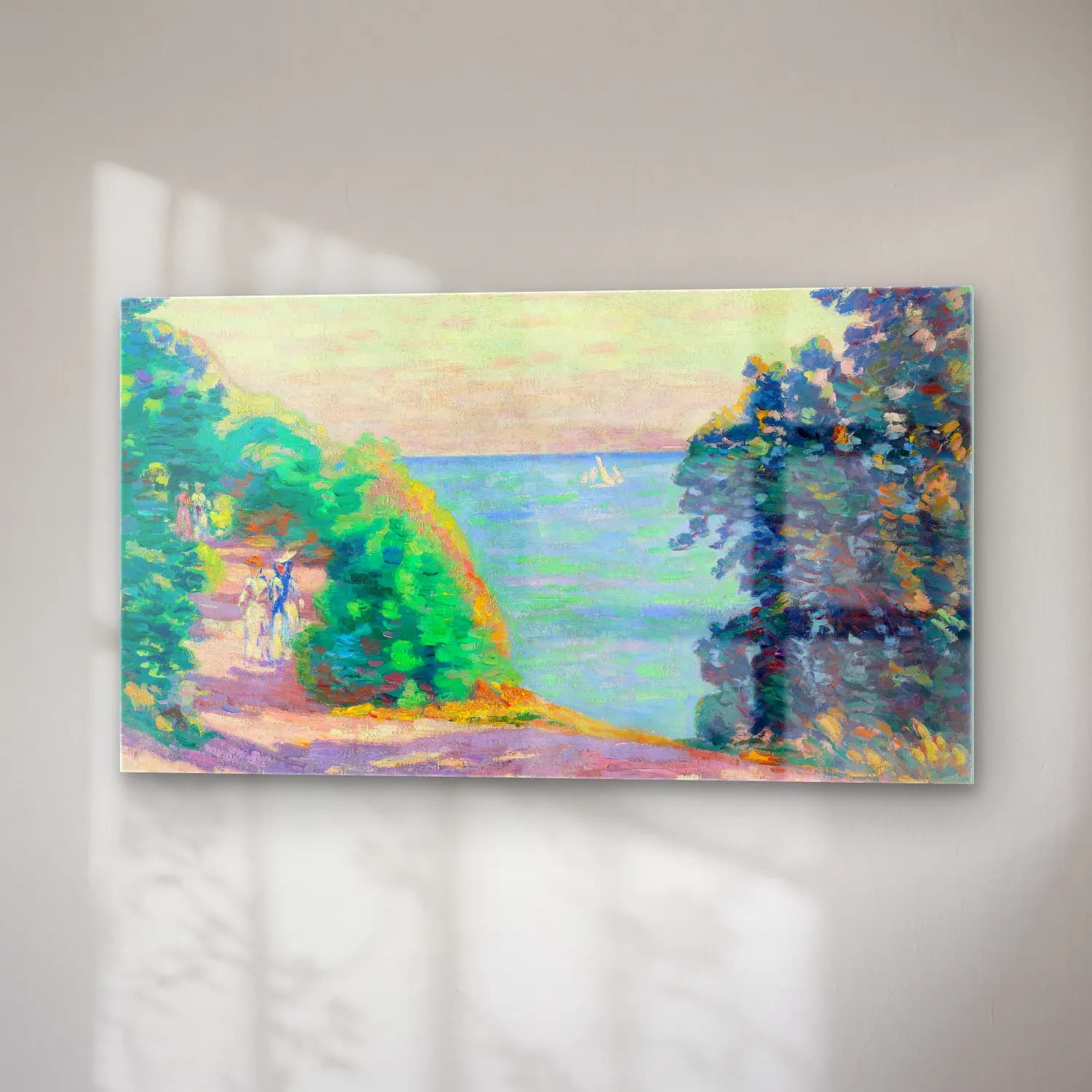 Armand Guillaumin – Barrage De Genetin, Crozant (circa 1910) cam tablo — sağ açıdan görünüm
