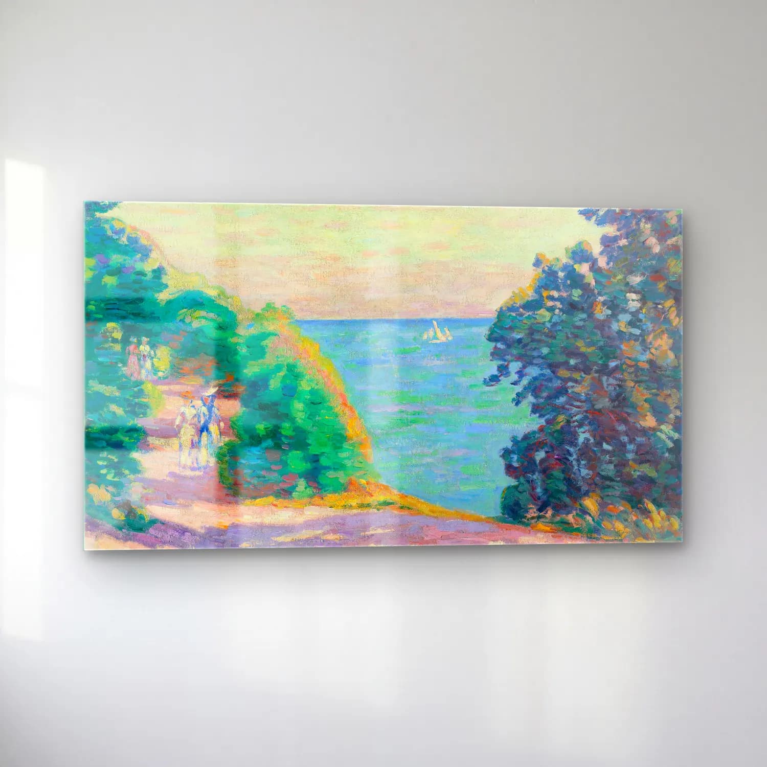 Armand Guillaumin – Barrage De Genetin, Crozant (circa 1910) cam tablo — sol açıdan görünüm