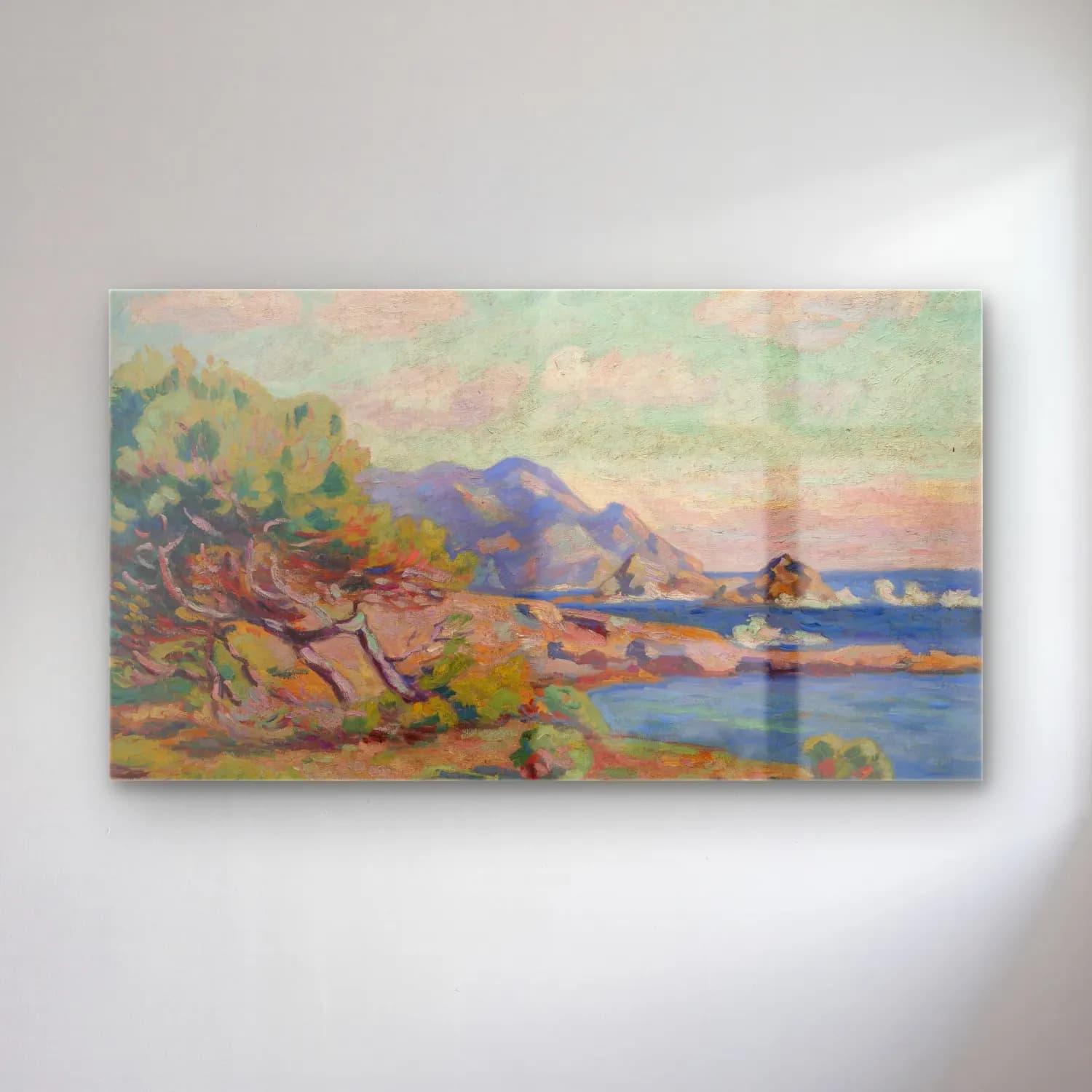 Armand Guillaumin – Barrage de Genetin cam tablo — Armand Guillaumin – Barrage de Genetin — empresyonist i̇talyan sahili