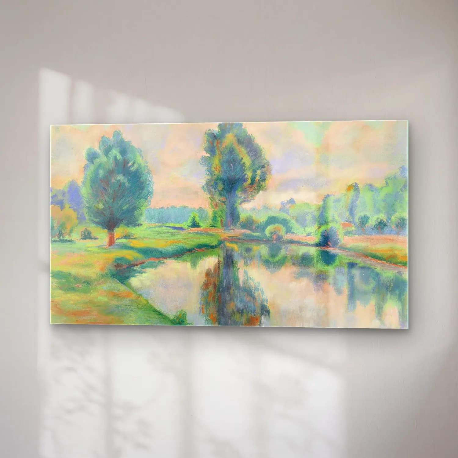 Armand Guillaumin – Bord de rivière (circa 1900) cam tablo — sağ açıdan görünüm