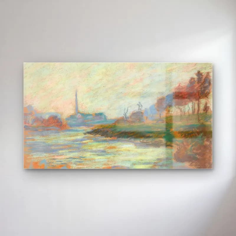 Armand Guillaumin – Confluent De La Marne Et De La Seine, Île De La France cam tablo — Armand Guillaumin – Confluent De La Marne Et De La Seine, Île De La France — empresyonist liman ve tekneler