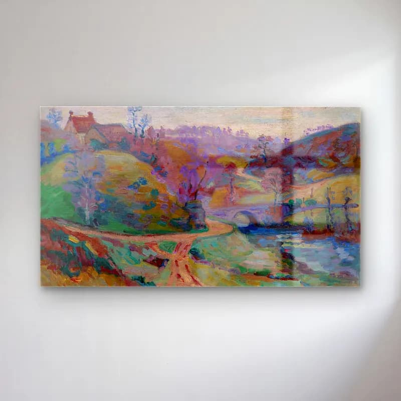 Armand Guillaumin – Crozant, Pont Charraud cam tablo — Armand Guillaumin – Crozant, Pont Charraud — empresyonist soyut manzara