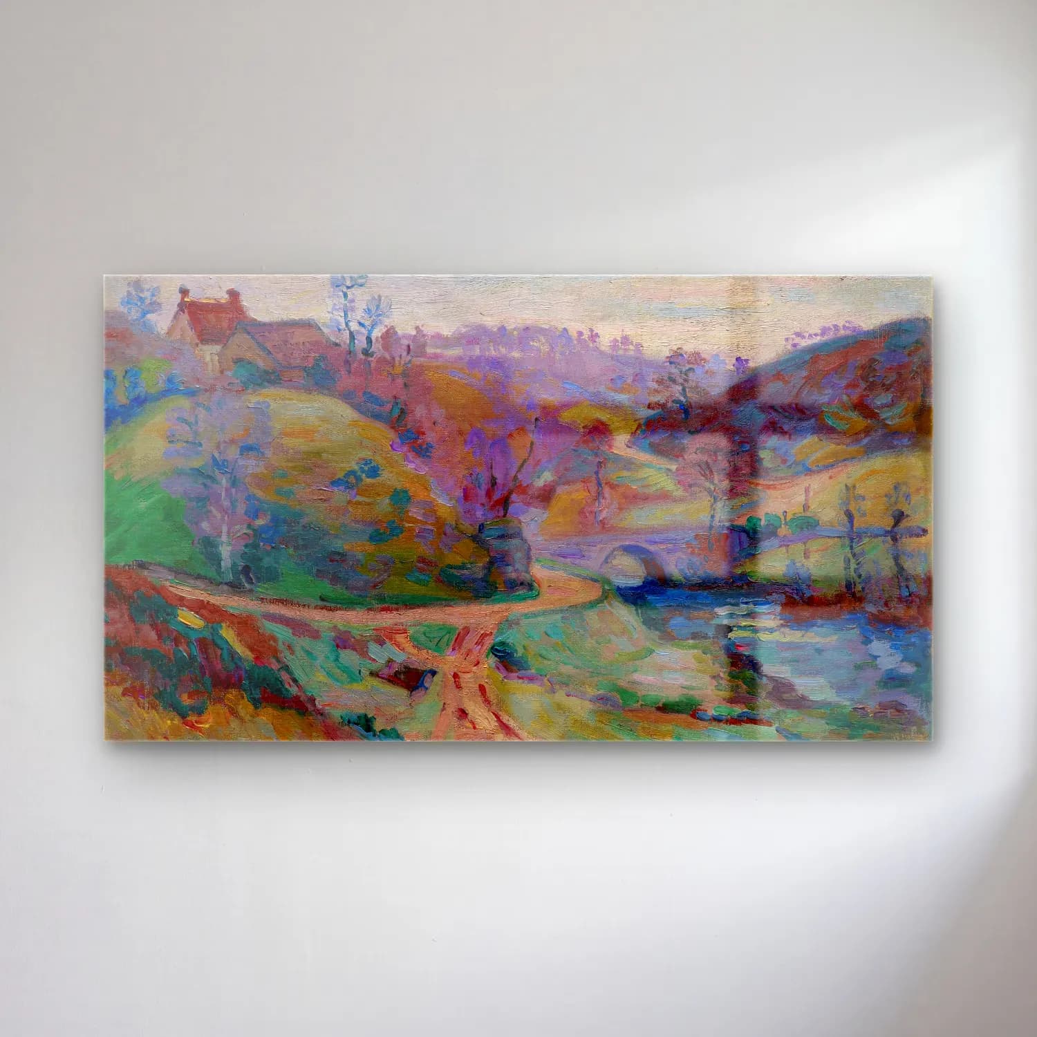 Armand Guillaumin – Crozant, Pont Charraud cam tablo — Armand Guillaumin – Crozant, Pont Charraud — empresyonist soyut manzara