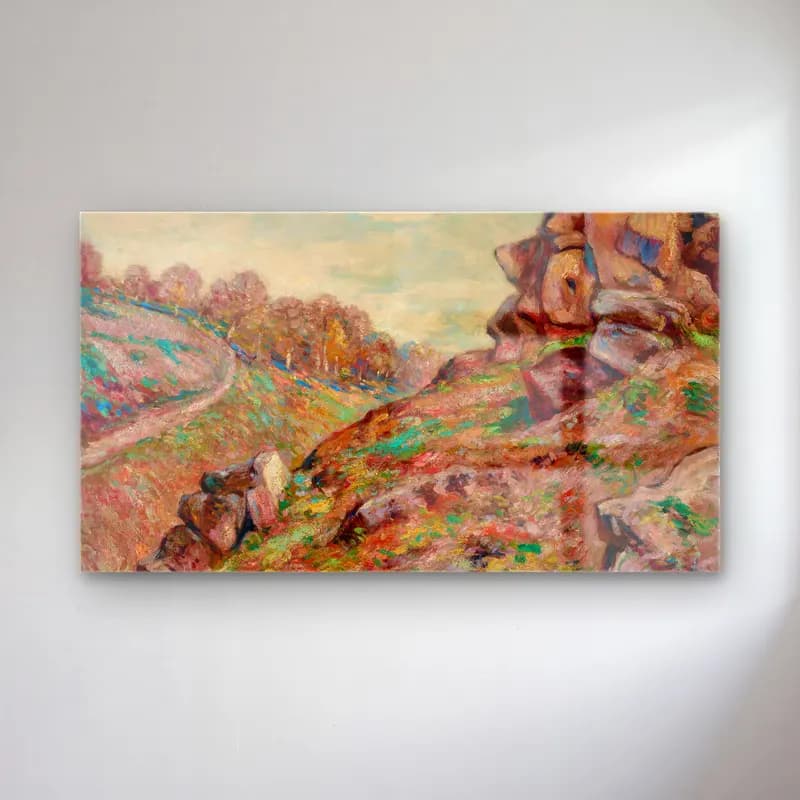 Armand Guillaumin – Hauteur de la Sédelle, paysage de la Creuse (circa 1895) cam tablo — Armand Guillaumin – Hauteur de la Sédelle, paysage de la Creuse (circa 1895) — empresyonist soyut manzara