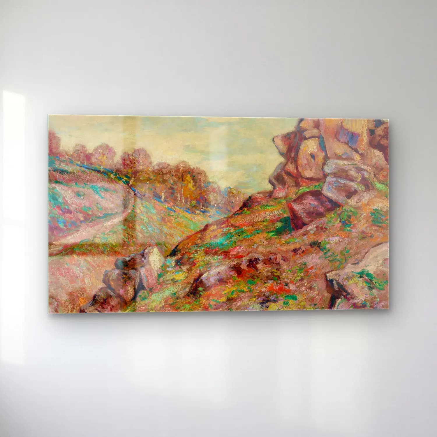 Armand Guillaumin – Hauteur de la Sédelle, paysage de la Creuse (circa 1895) cam tablo — sol açıdan görünüm
