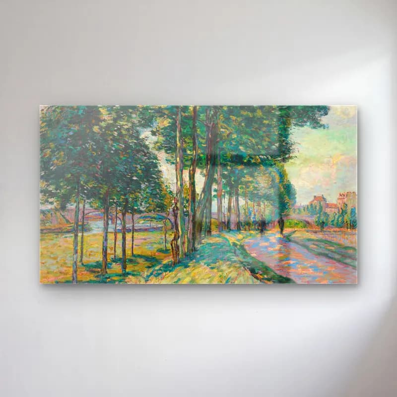 Armand Guillaumin – La Seine à Charenton (circa 1880) cam tablo — Armand Guillaumin – La Seine à Charenton (circa 1880) — empresyonist orman