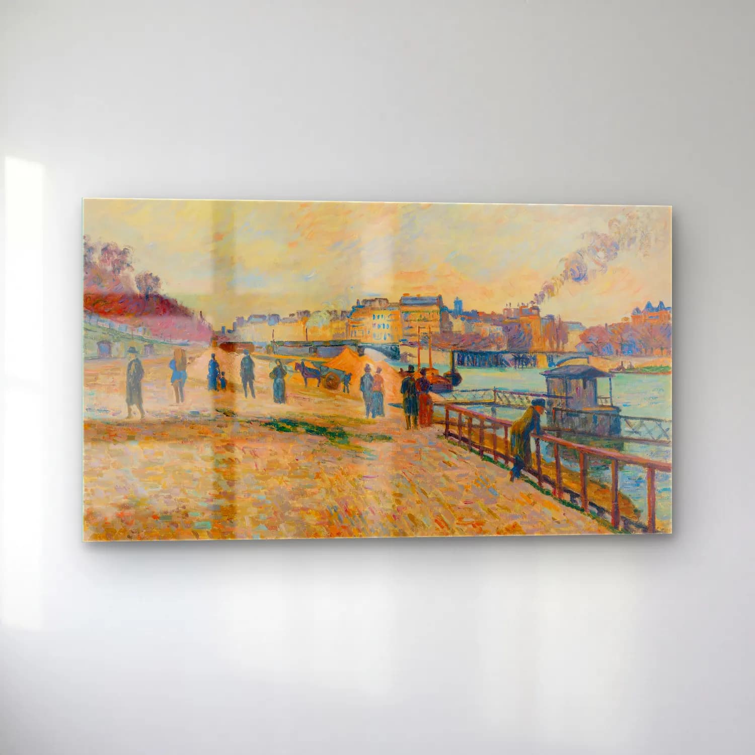 Armand Guillaumin – Le Pont Charraud, Creuse (circa 1898) cam tablo — sol açıdan görünüm