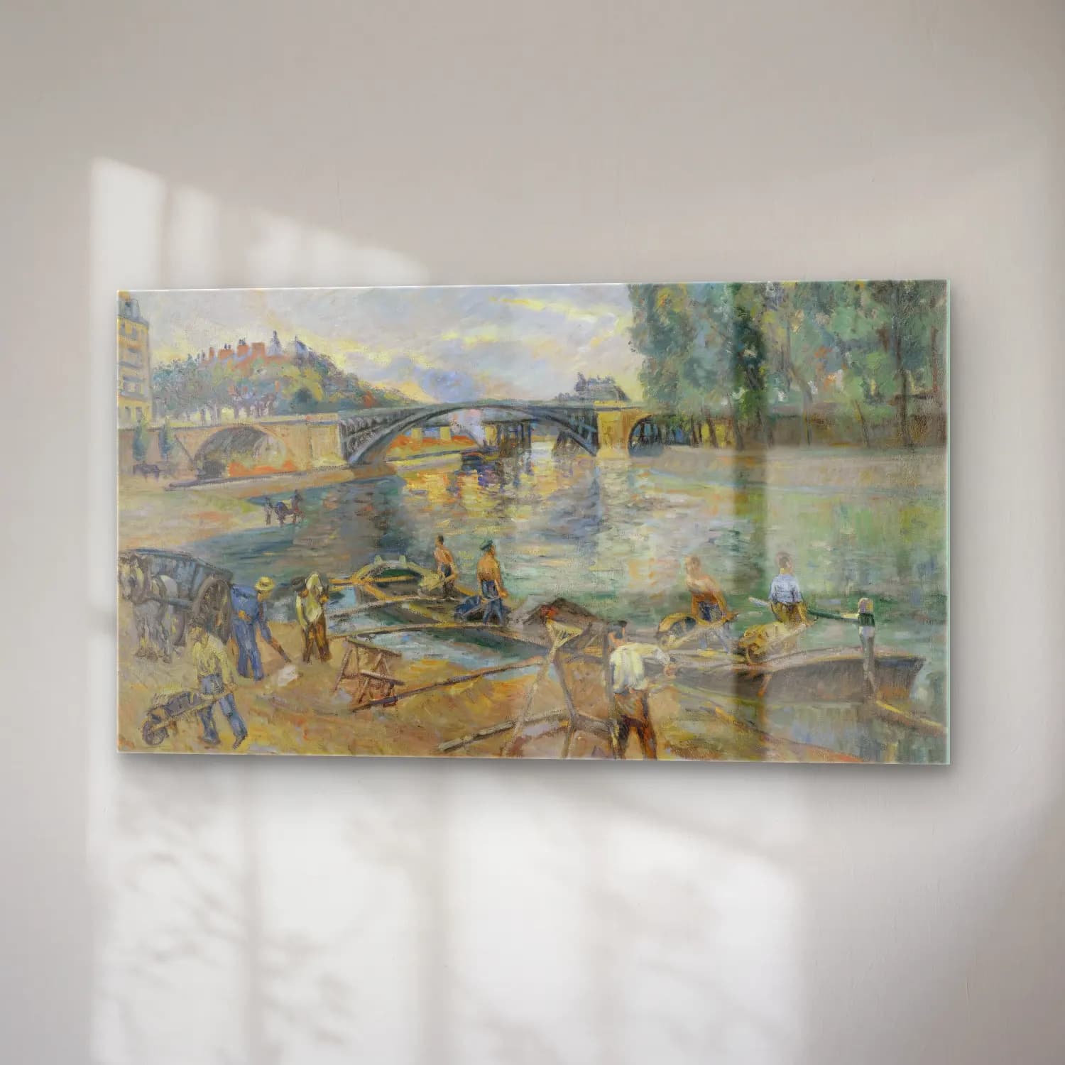 Armand Guillaumin – Le Pont De Sully, Paris (circa 1886) cam tablo — sağ açıdan görünüm