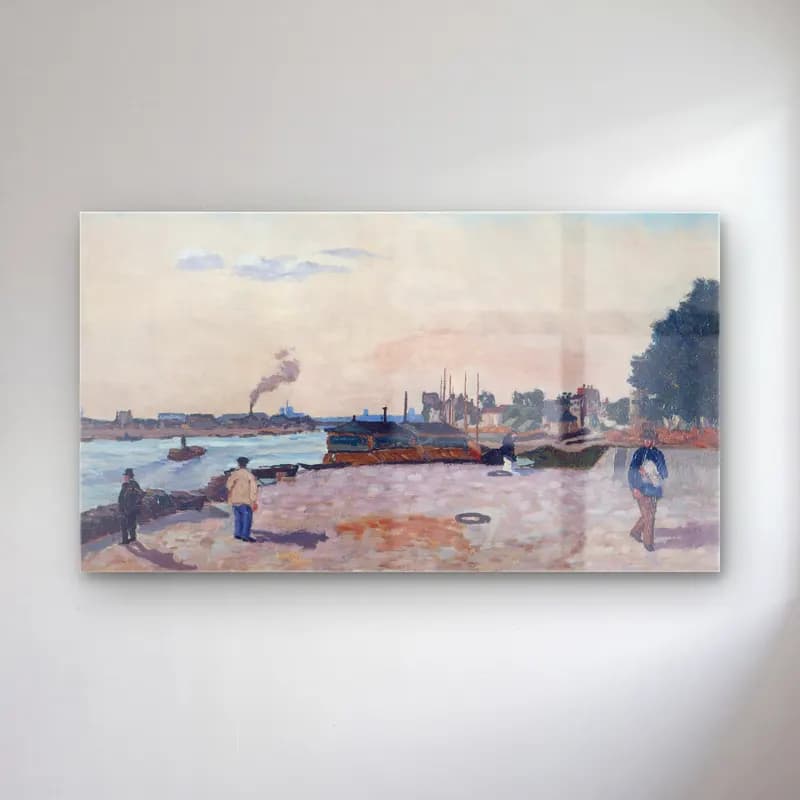 Armand Guillaumin – Le quai de Bercy cam tablo — Armand Guillaumin – Le quai de Bercy — empresyonist liman ve tekneler