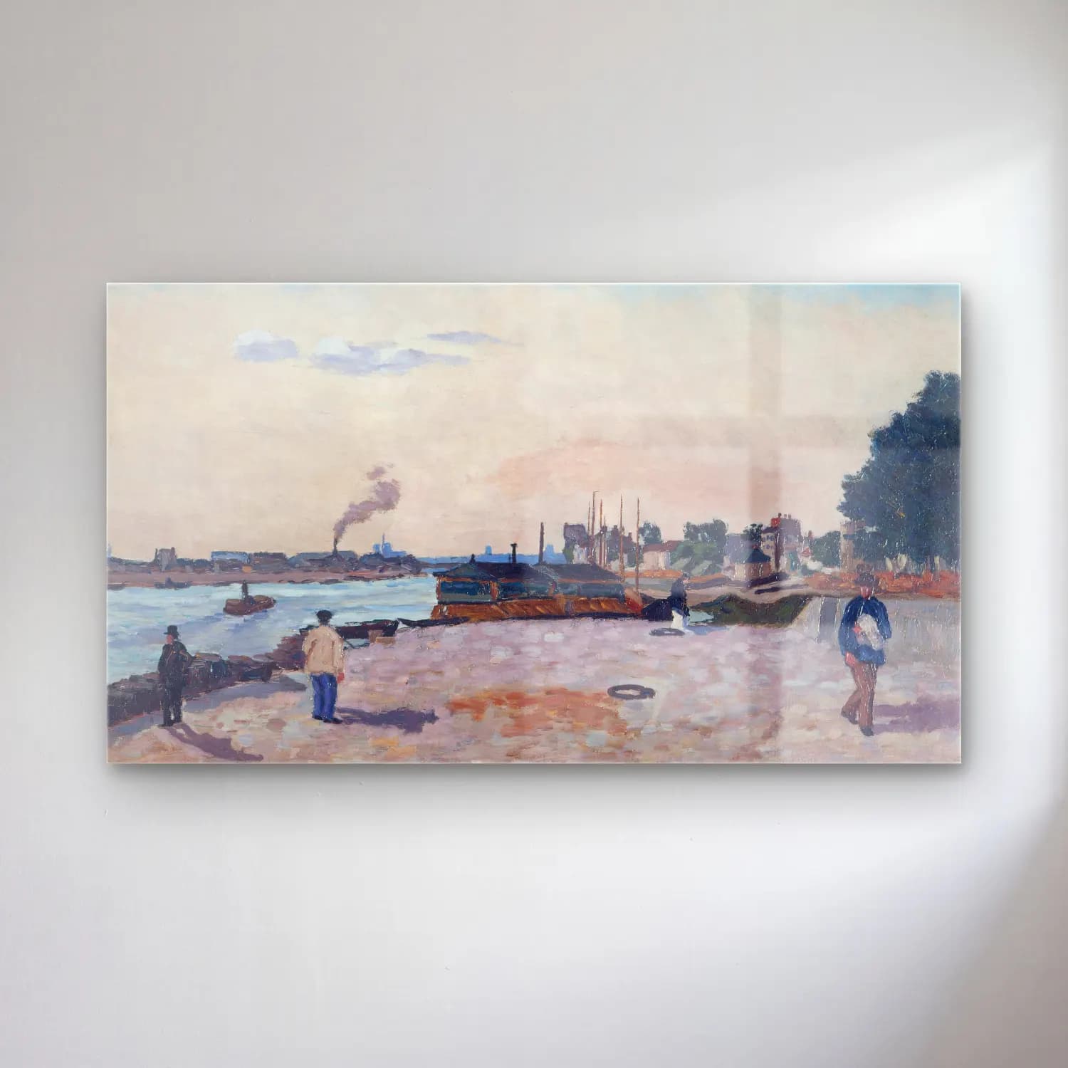 Armand Guillaumin – Le quai de Bercy cam tablo — Armand Guillaumin – Le quai de Bercy — empresyonist liman ve tekneler