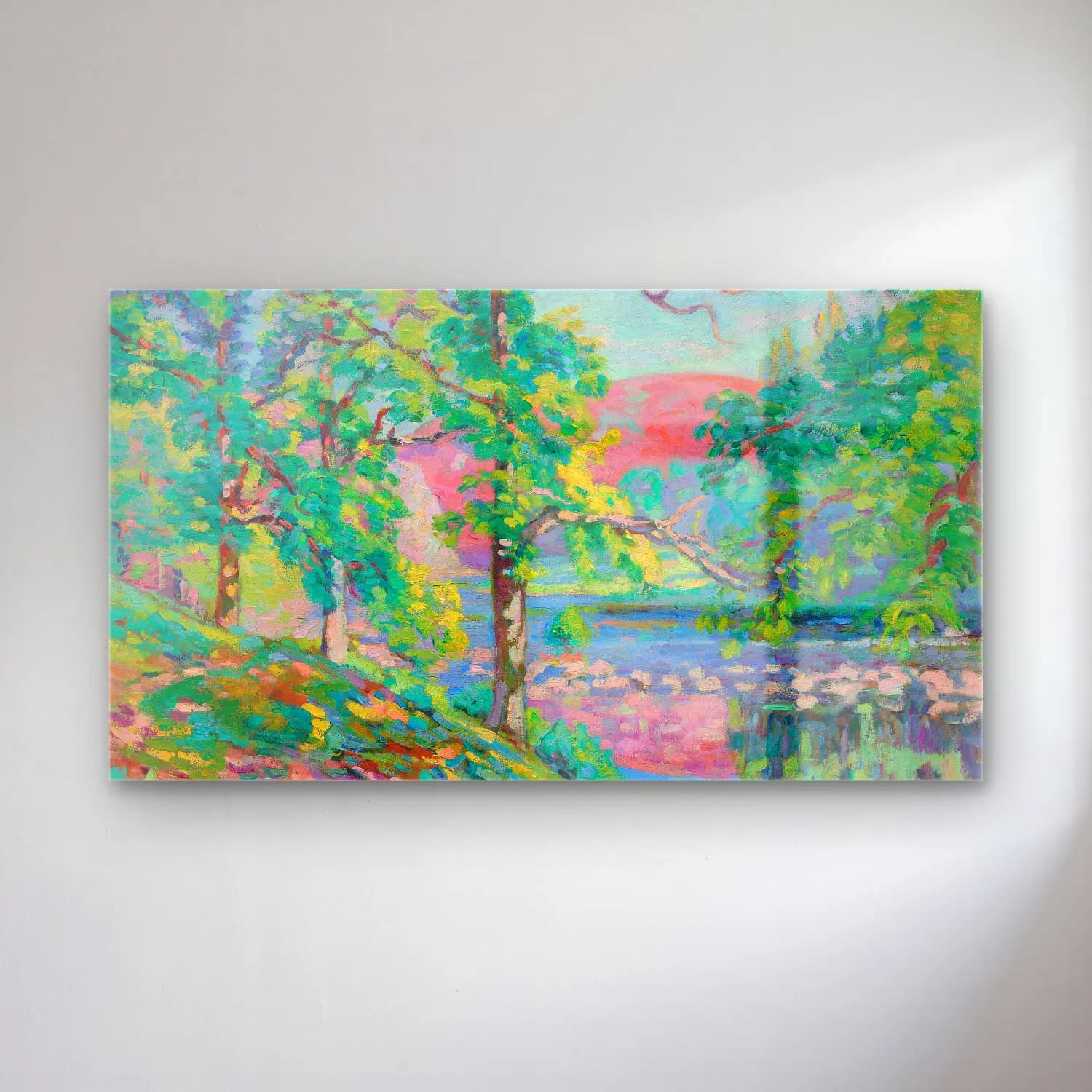 Armand Guillaumin – Les bords de la Creuse (circa 1910) cam tablo — Armand Guillaumin – Les bords de la Creuse (circa 1910) — empresyonist kırda nehir