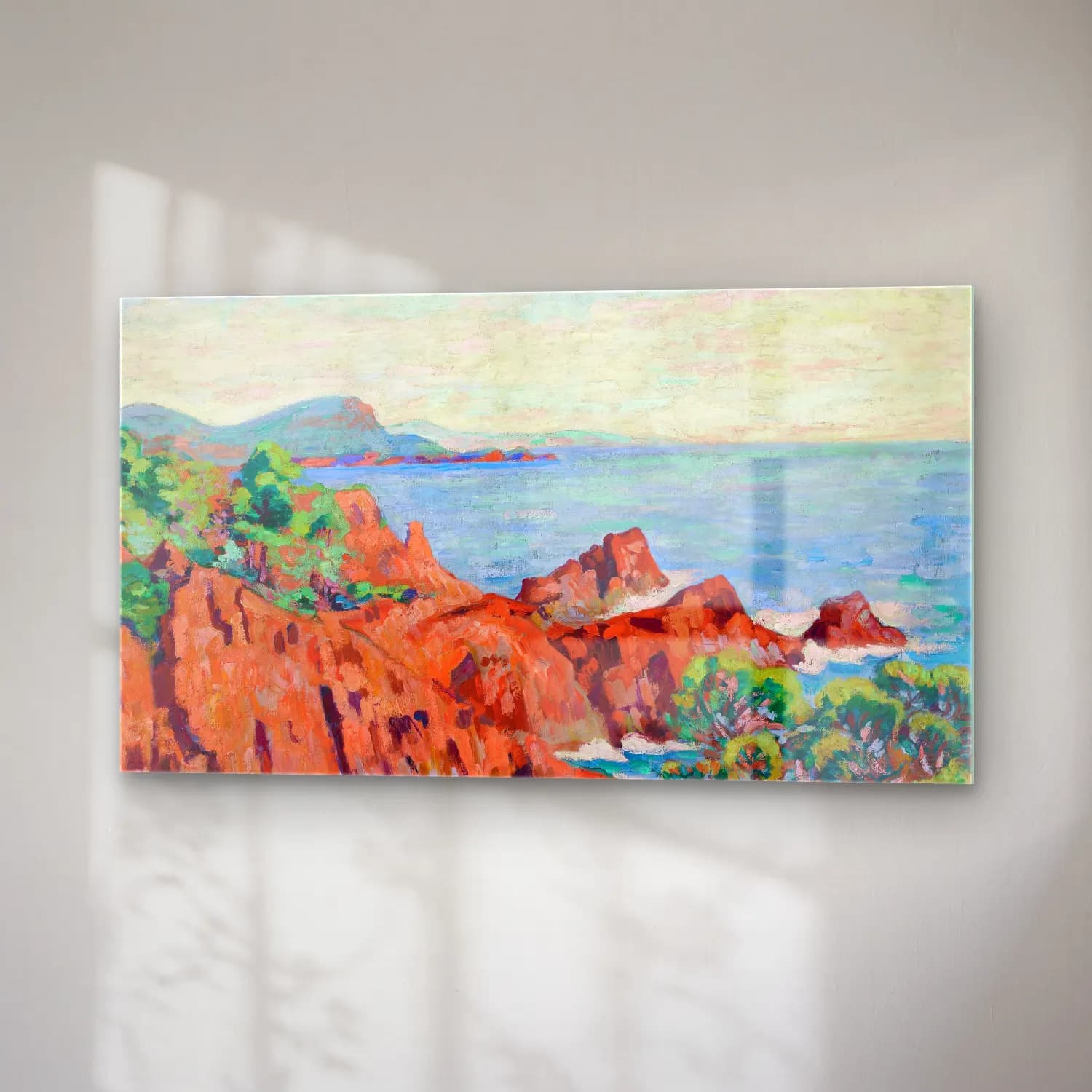 Armand Guillaumin – Les roches rouges à Agay (circa 1912) cam tablo — sağ açıdan görünüm