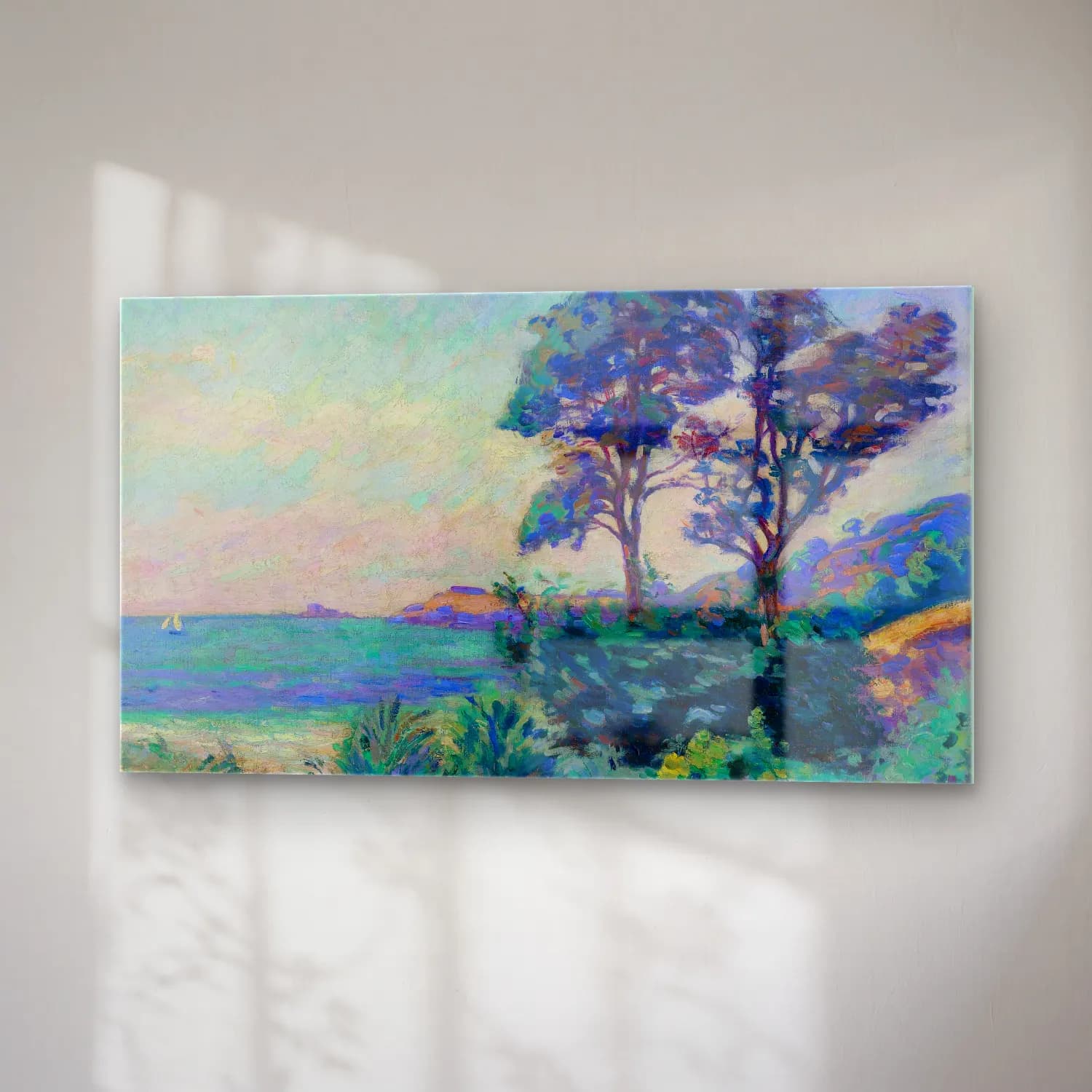 Armand Guillaumin – Marine À Saint-Palais (circa 1900) cam tablo — sağ açıdan görünüm