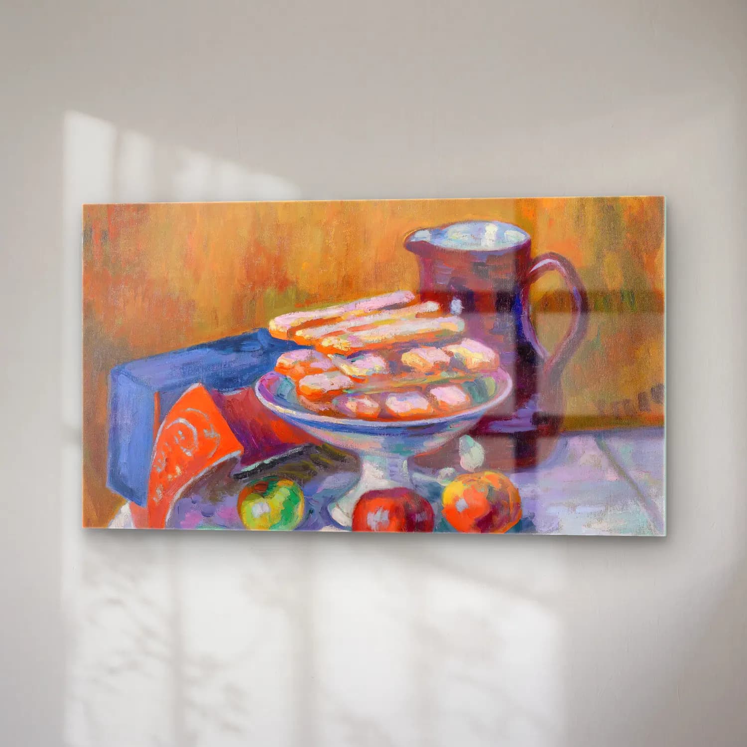 Armand Guillaumin – Nature Morte Aux Biscuits (circa 1910) cam tablo — sağ açıdan görünüm