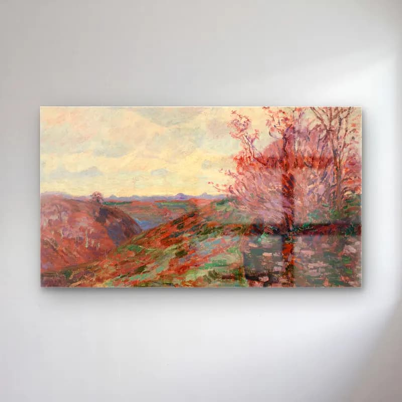 Armand Guillaumin – Paysage (ca 1912) cam tablo — Armand Guillaumin – Paysage (ca 1912) — empresyonist soyut manzara
