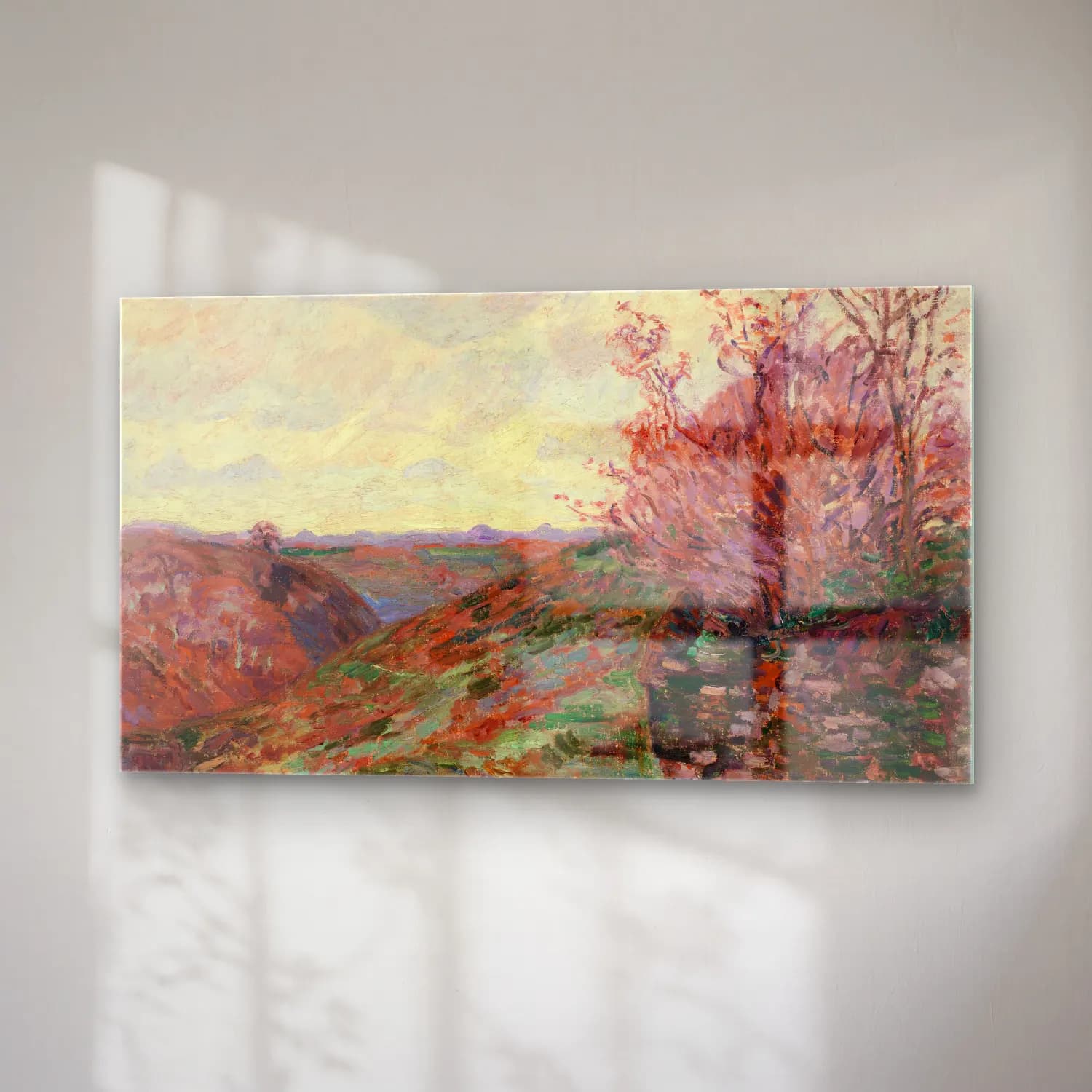 Armand Guillaumin – Paysage (ca 1912) cam tablo — sağ açıdan görünüm