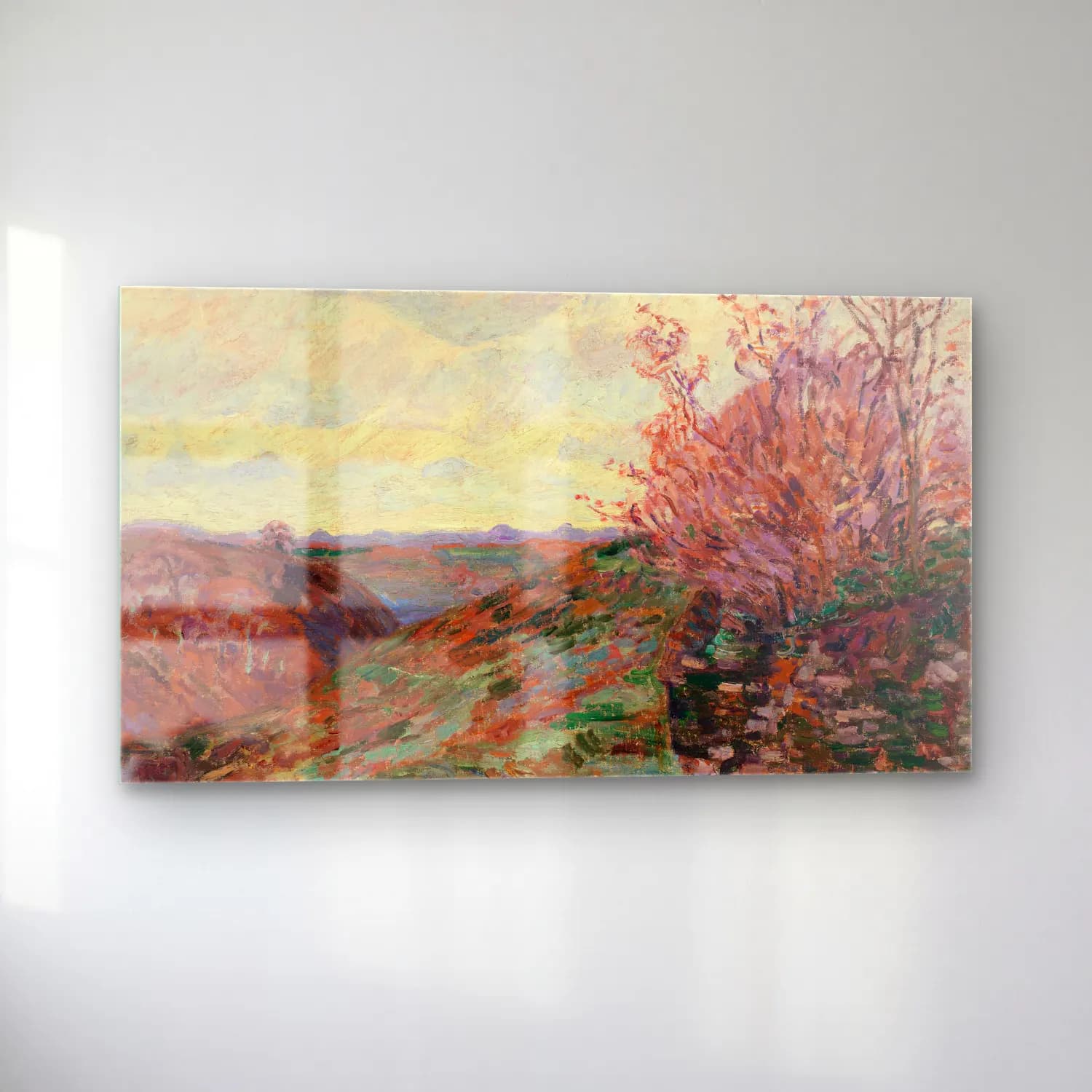 Armand Guillaumin – Paysage (ca 1912) cam tablo — sol açıdan görünüm