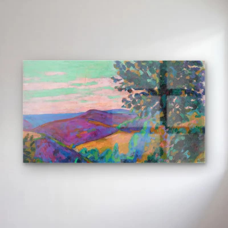 Armand Guillaumin – Paysage De Crozant cam tablo — Armand Guillaumin – Paysage De Crozant — empresyonist soyut manzara