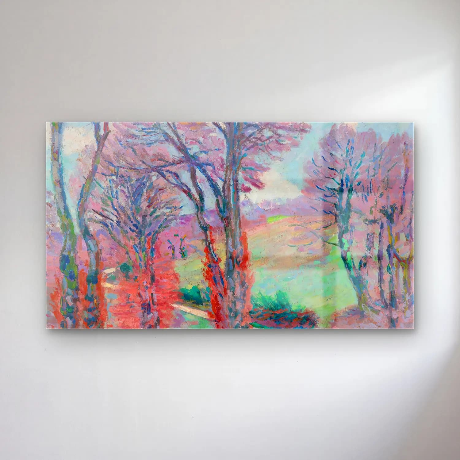 Armand Guillaumin – Paysage De La Creuse (circa 1902) cam tablo — Armand Guillaumin – Paysage De La Creuse (circa 1902) — empresyonist kiraz çiçekleri