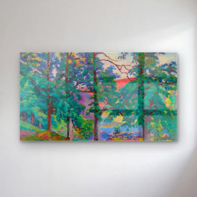 Armand Guillaumin – Paysage De La Creuse (circa 1910) cam tablo — Armand Guillaumin – Paysage De La Creuse (circa 1910) — empresyonist orman